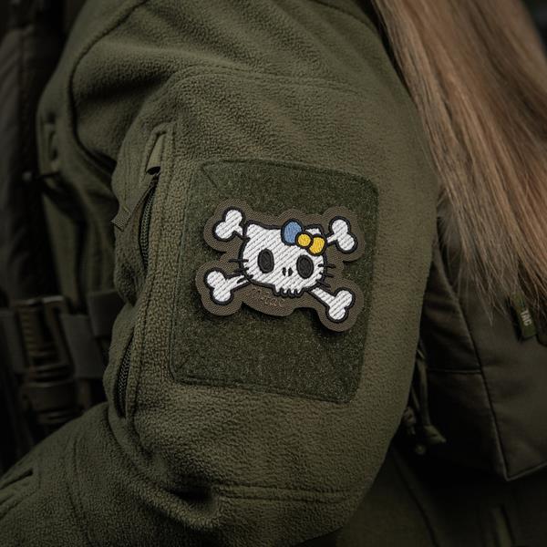 Patch - emblemă M-Tac Kitty (broderie) - White/Ranger Green