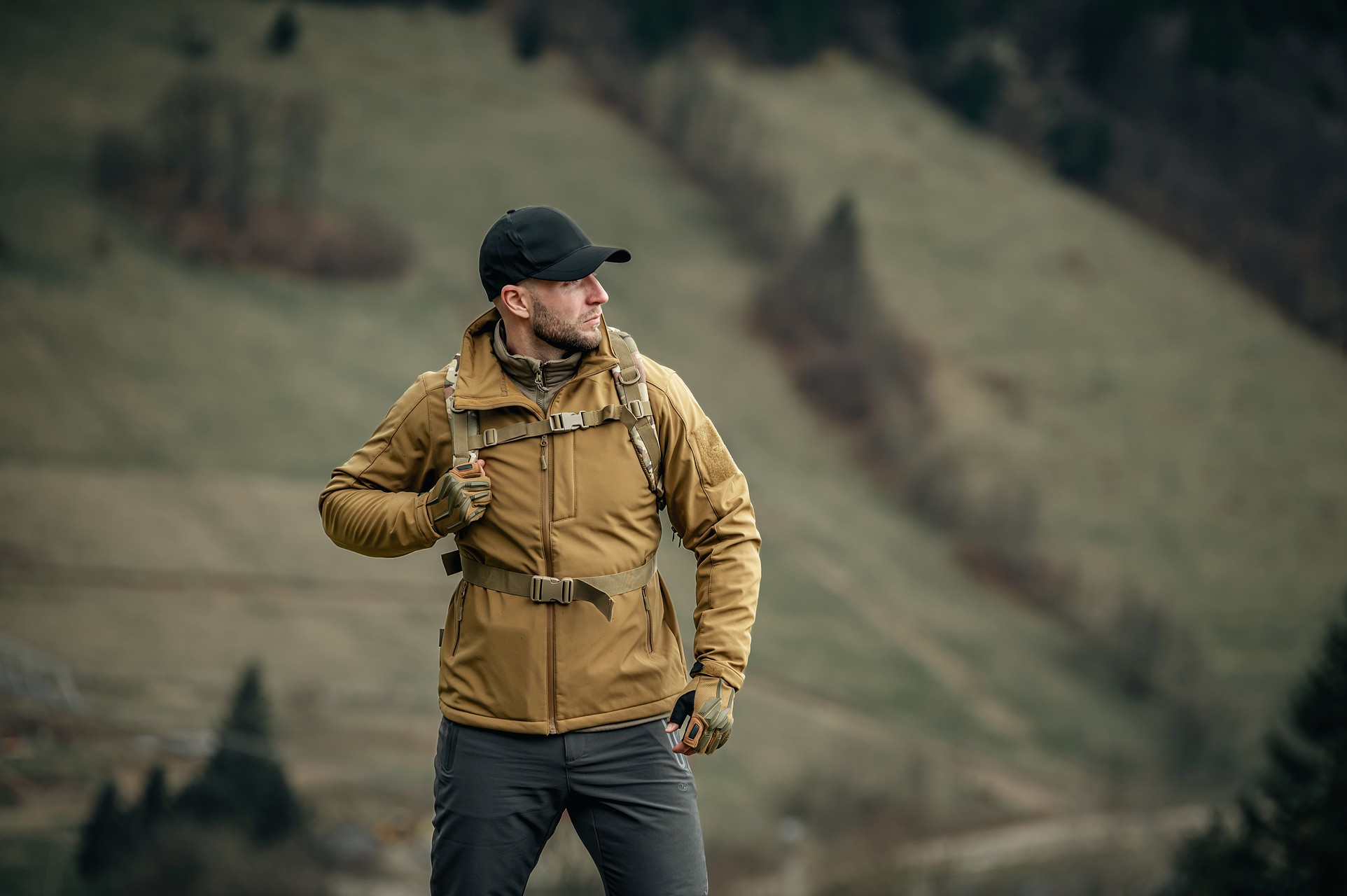 Mănuși tactice Highlander Forces Raptor Gloves Half Finger - Coyote