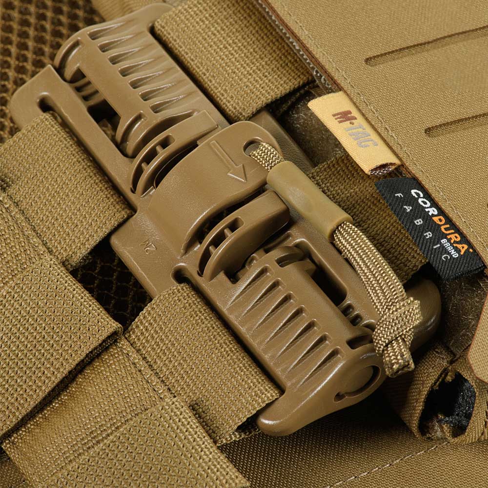 Vestă tactică tip Plate Carrier M-Tac Cuirass Fast QRS Gen. II - Coyote