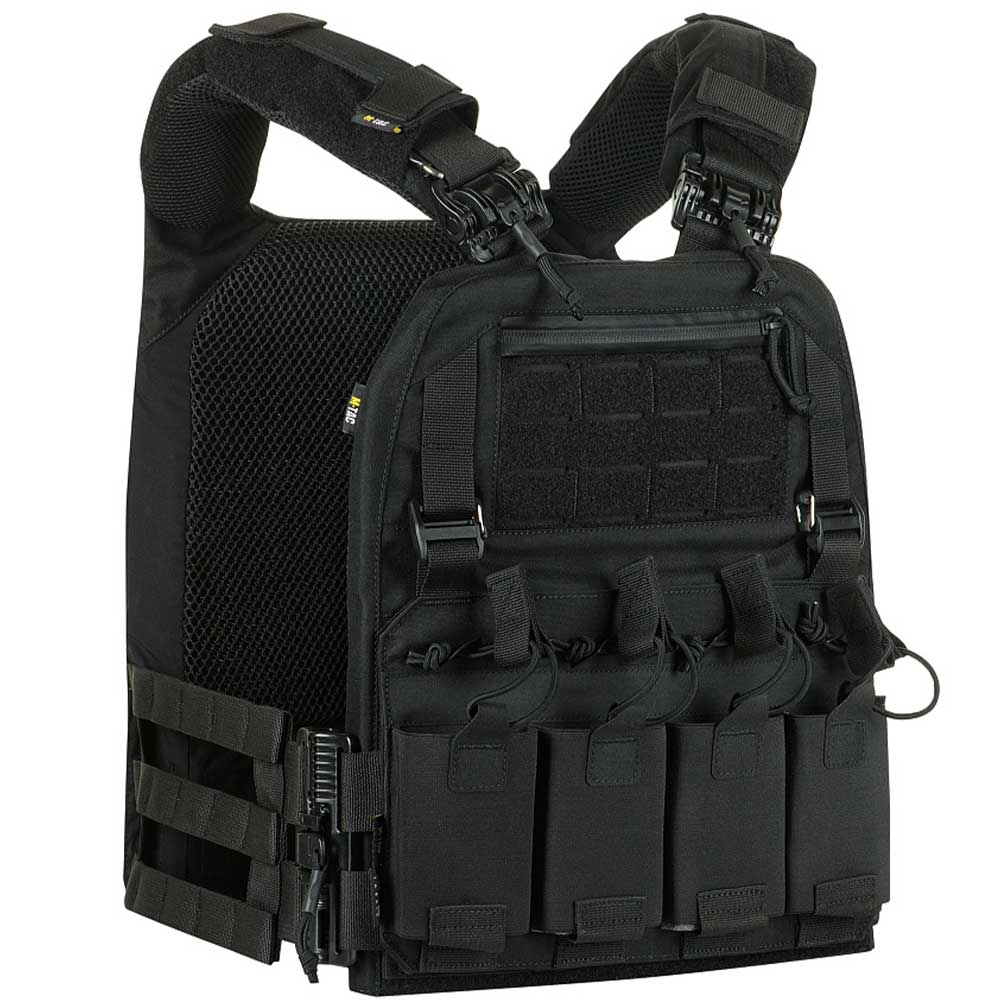 Vestă tactică tip Plate Carrier M-Tac Cuirass Fast QRS - Black - pentru plăci balistice L/XL