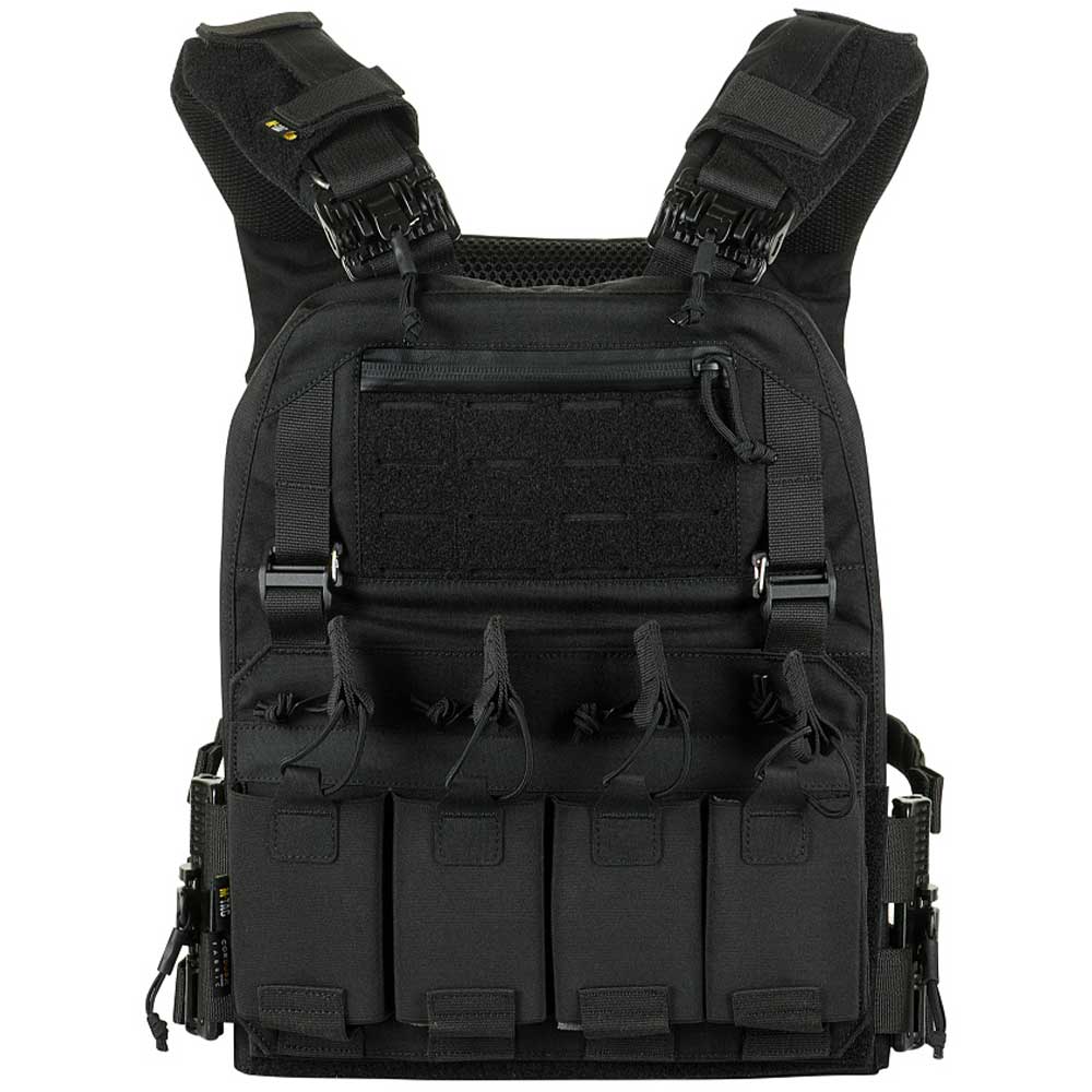 Vestă tactică tip Plate Carrier M-Tac Cuirass Fast QRS - Black - pentru plăci balistice L/XL