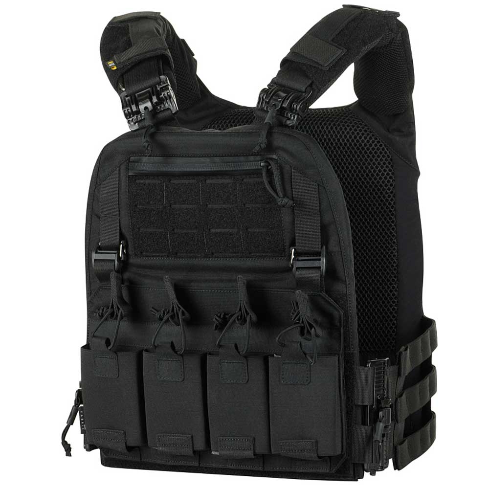Vestă tactică tip Plate Carrier M-Tac Cuirass Fast QRS - Black - pentru plăci balistice L/XL