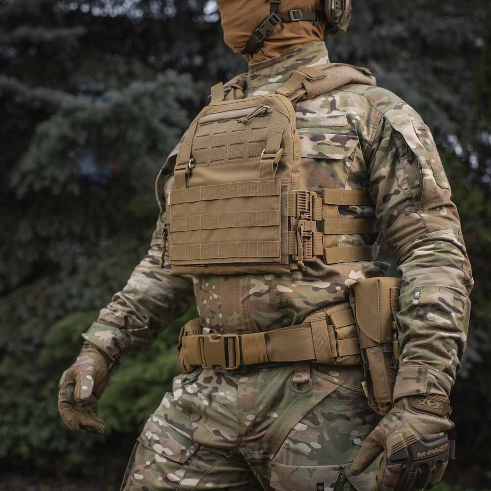 Vestă tactică tip Plate Carrier M-Tac Cuirass QRS Gen. II - Coyote