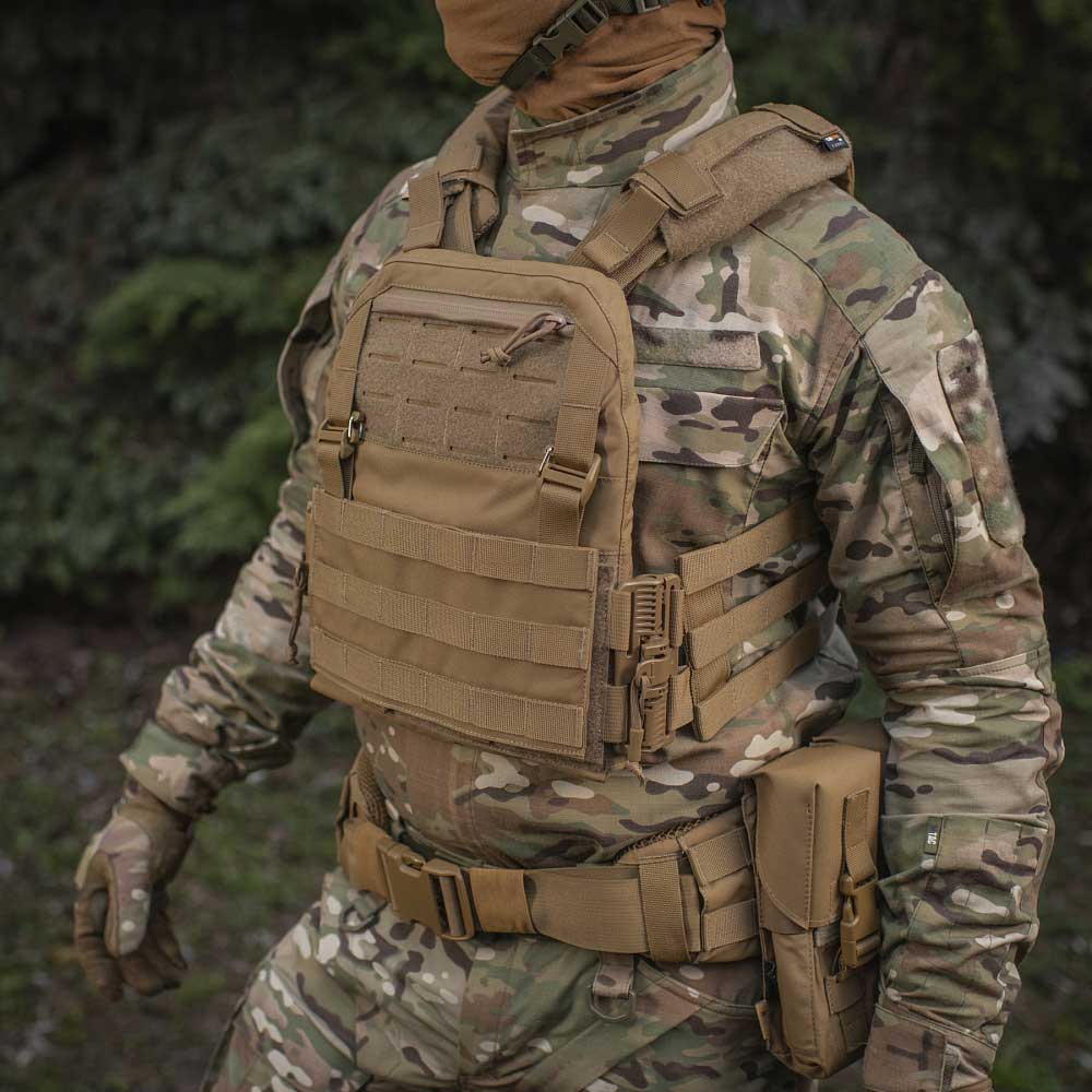 Vestă tactică tip Plate Carrier M-Tac Cuirass QRS Gen. II - Coyote