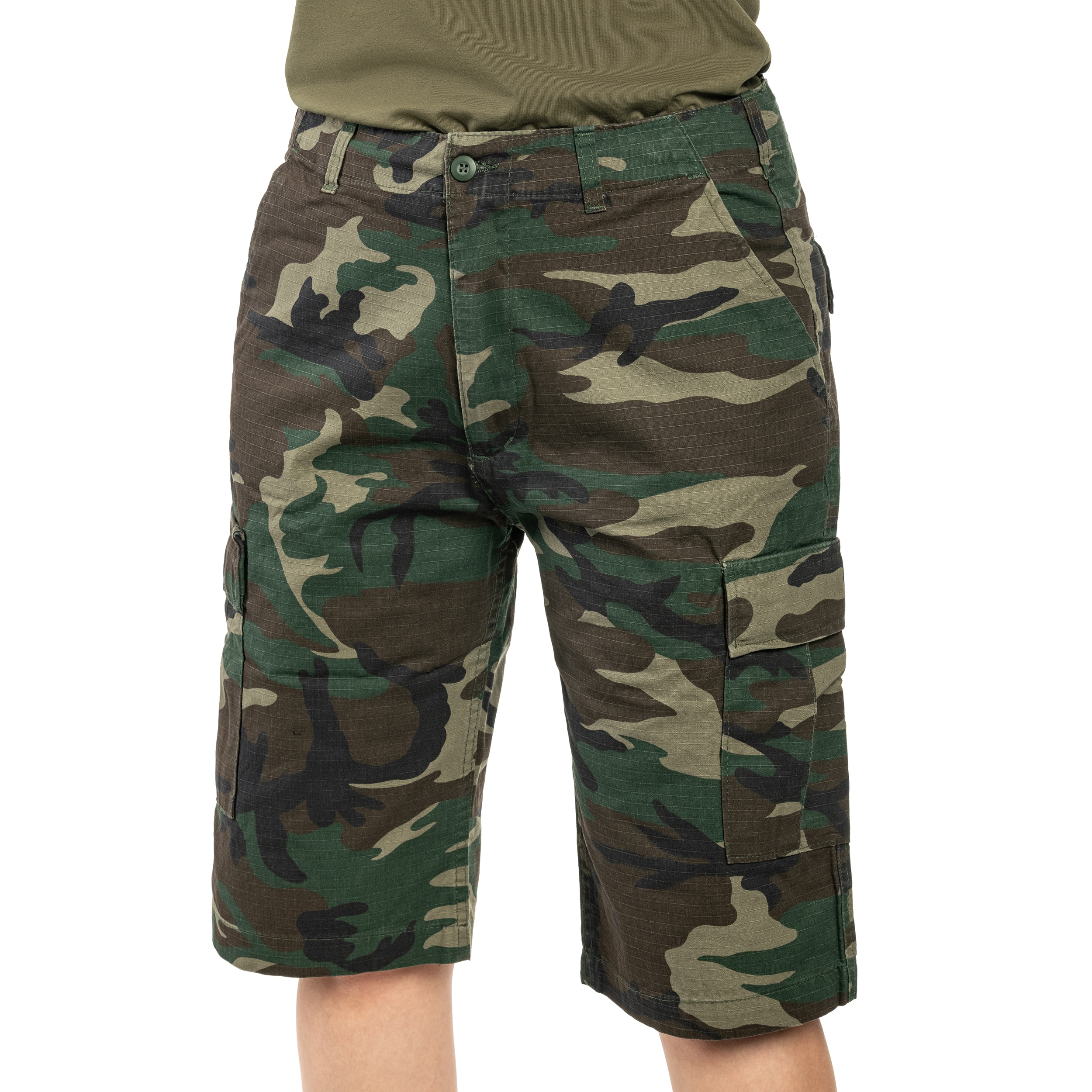 Pantaloni scurți de copii Brandit BDU Rip-Stop - Woodland