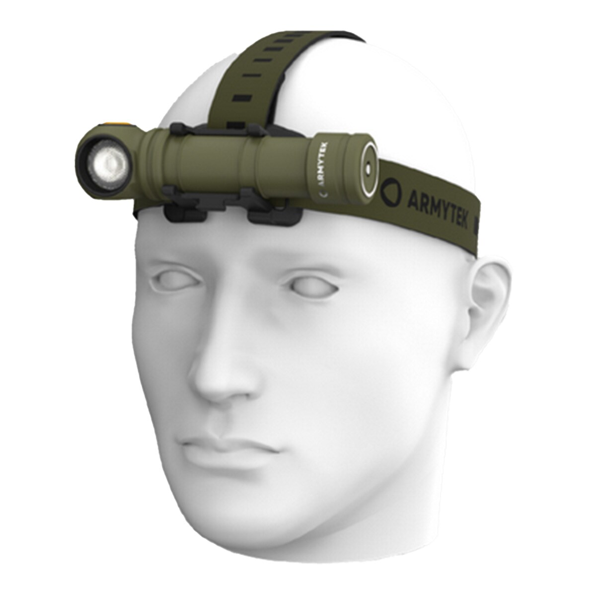 Lanternă frontală și unghiulară Armytek Wizard C2 Pro Max Magnet USB White Olive - 4000 lumeni