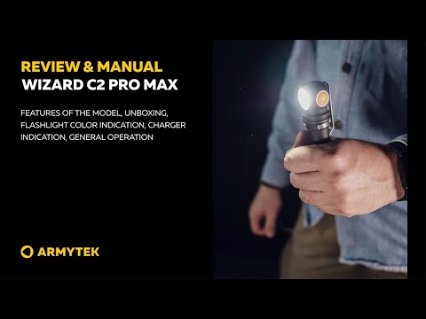 Lanternă frontală și unghiulară Armytek Wizard C2 Pro Max Magnet USB White Olive - 4000 lumeni