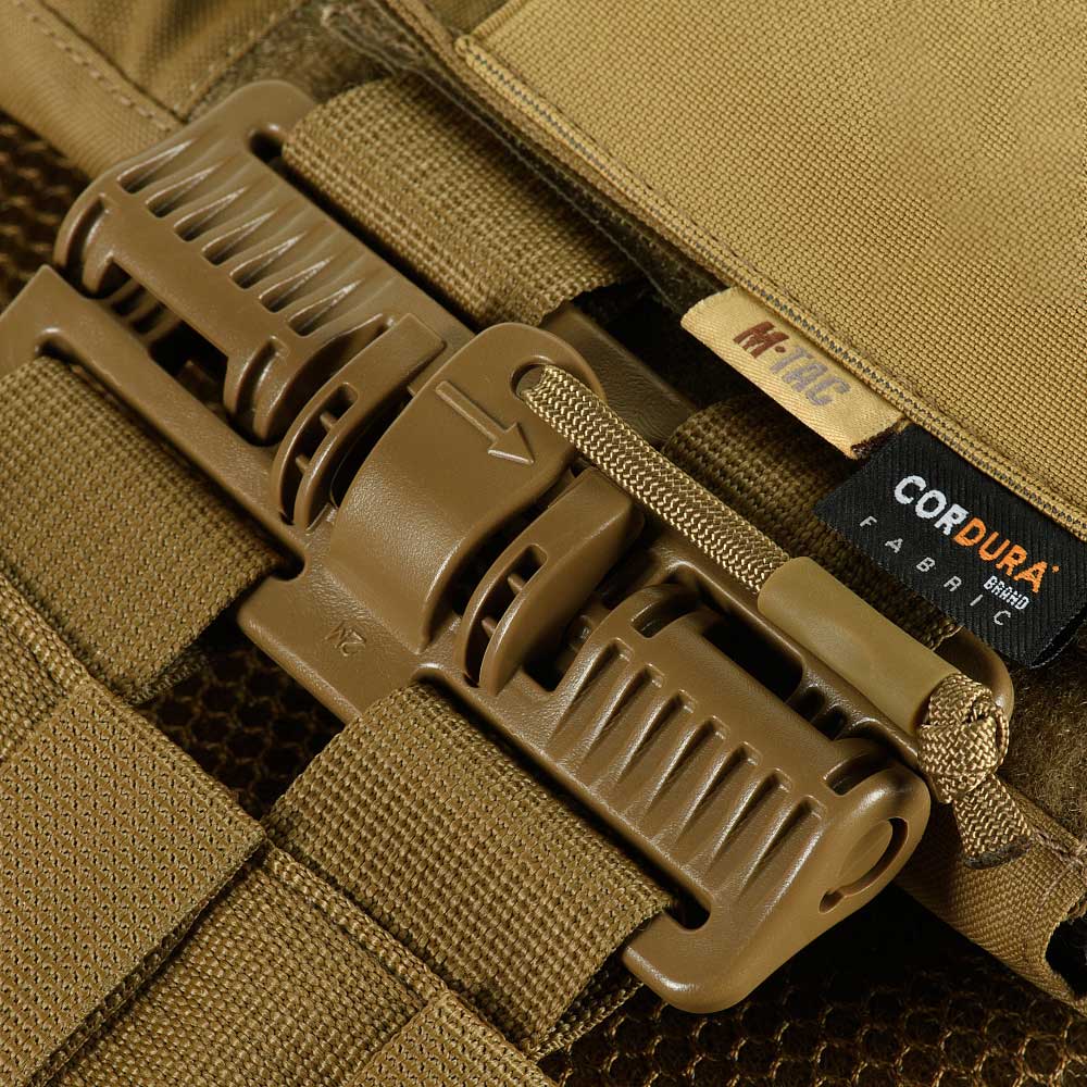 Vestă tactică tip Plate Carrier M-Tac Cuirass Fast QRS - Coyote - pentru plăci balistice Medium