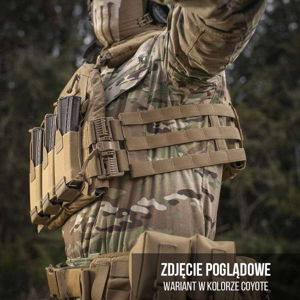 Vestă tactică tip Plate Carrier M-Tac Cuirass Fast QRS - Ranger Green - pentru plăci balistice Medium