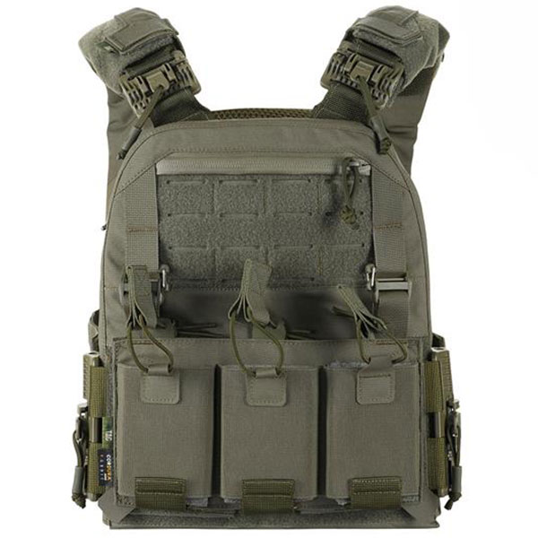 Vestă tactică tip Plate Carrier M-Tac Cuirass Fast QRS - Ranger Green - pentru plăci balistice Medium