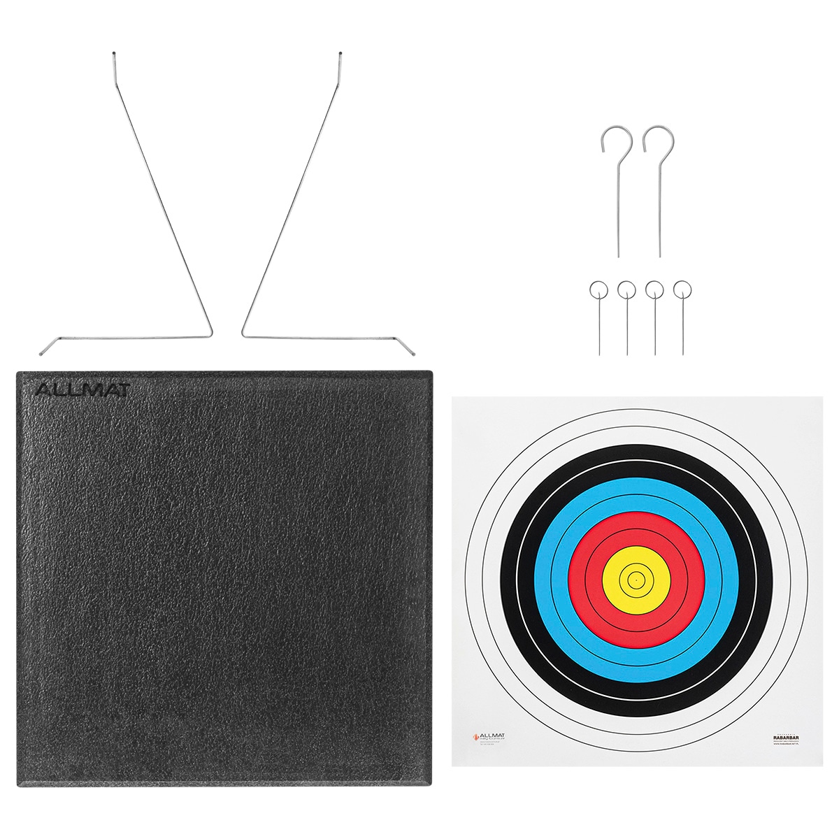 Țintă arc din spumă 40x40x15 cm cu suport