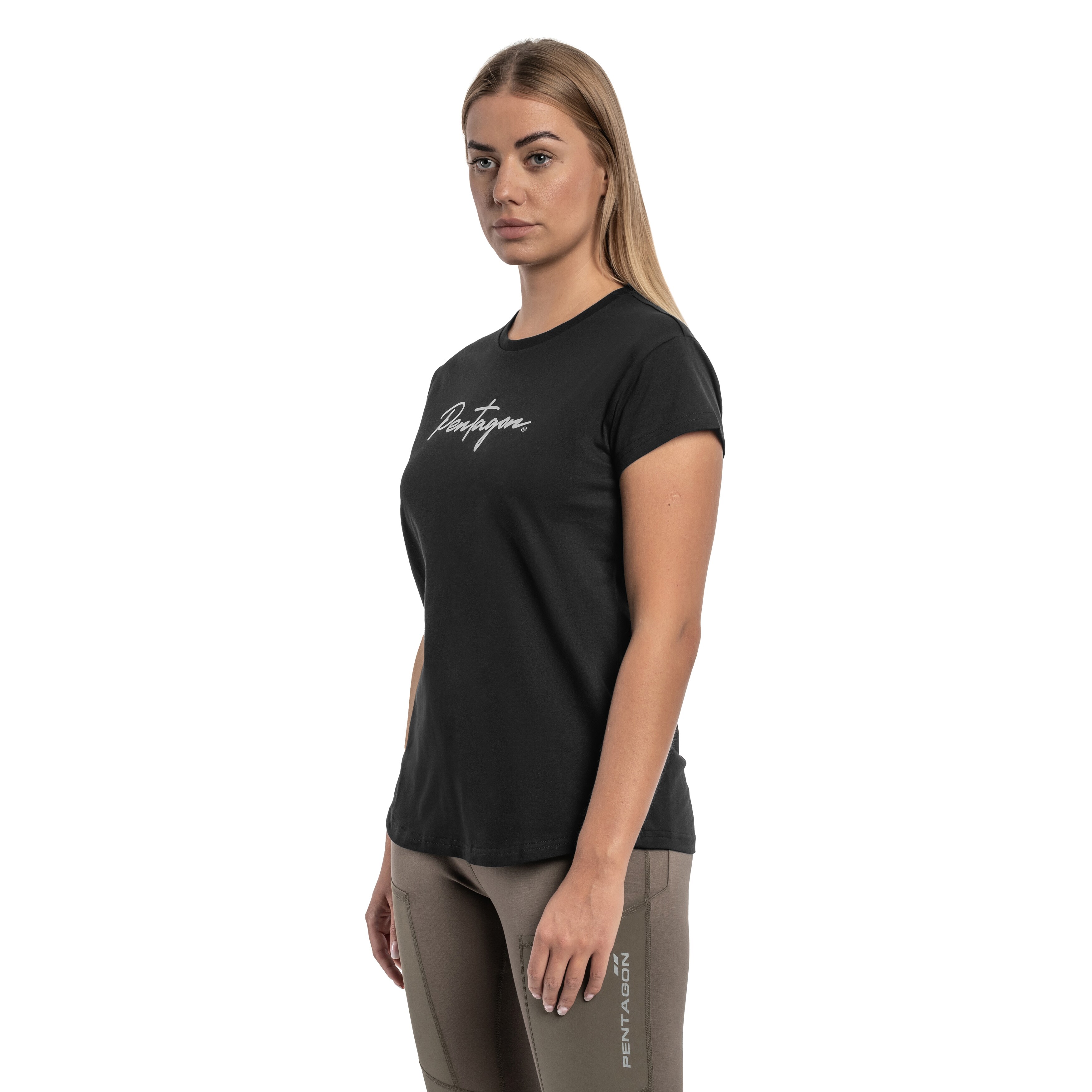 Tricou de damă Pentagon Calligraphy - Black
