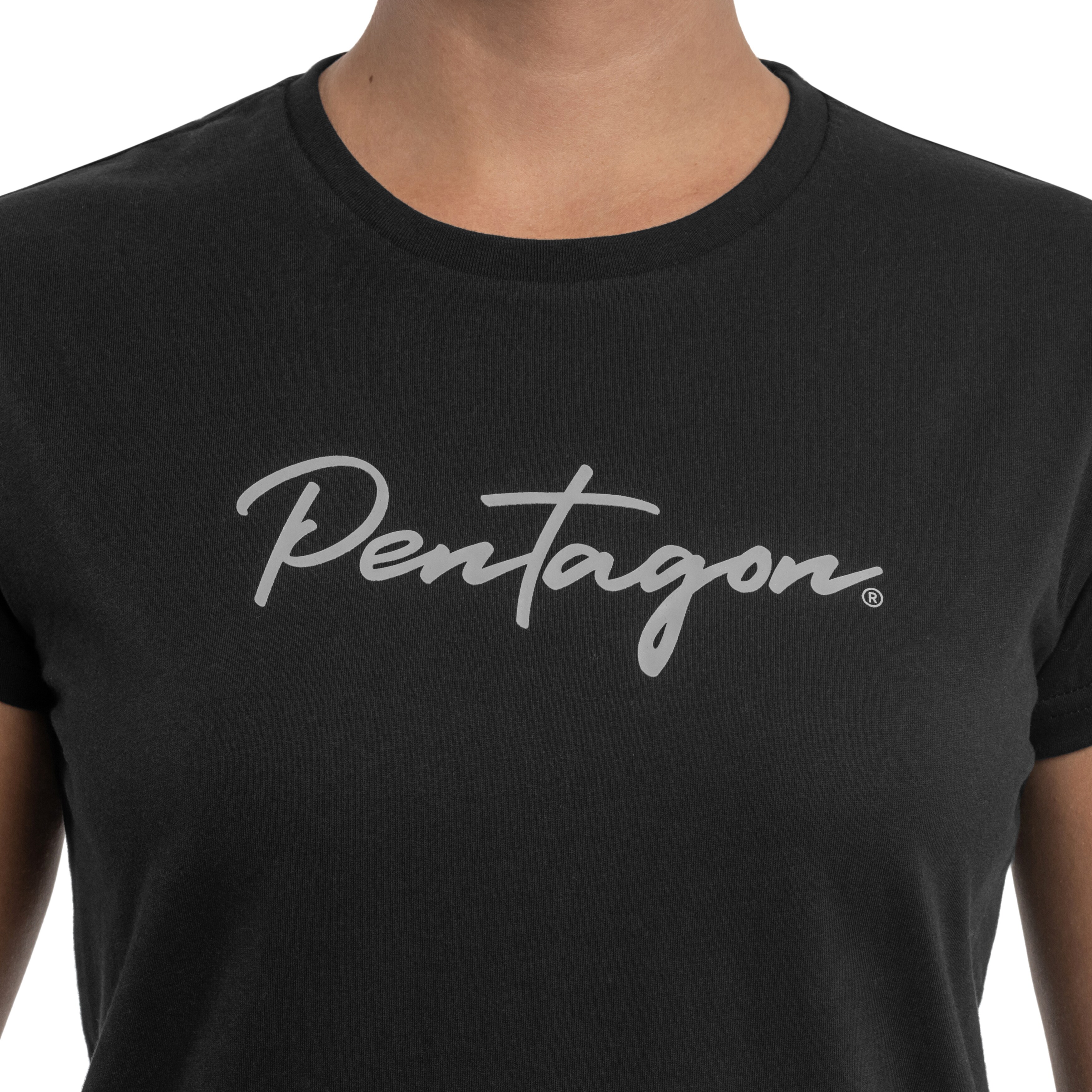 Tricou de damă Pentagon Calligraphy - Black