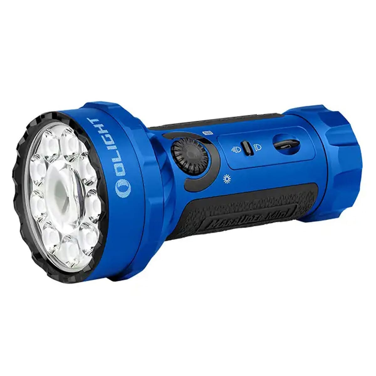 Lanternă reîncărcabilă Olight Marauder Mini Blue - 7000 lumeni, rază de acoperire 600 m