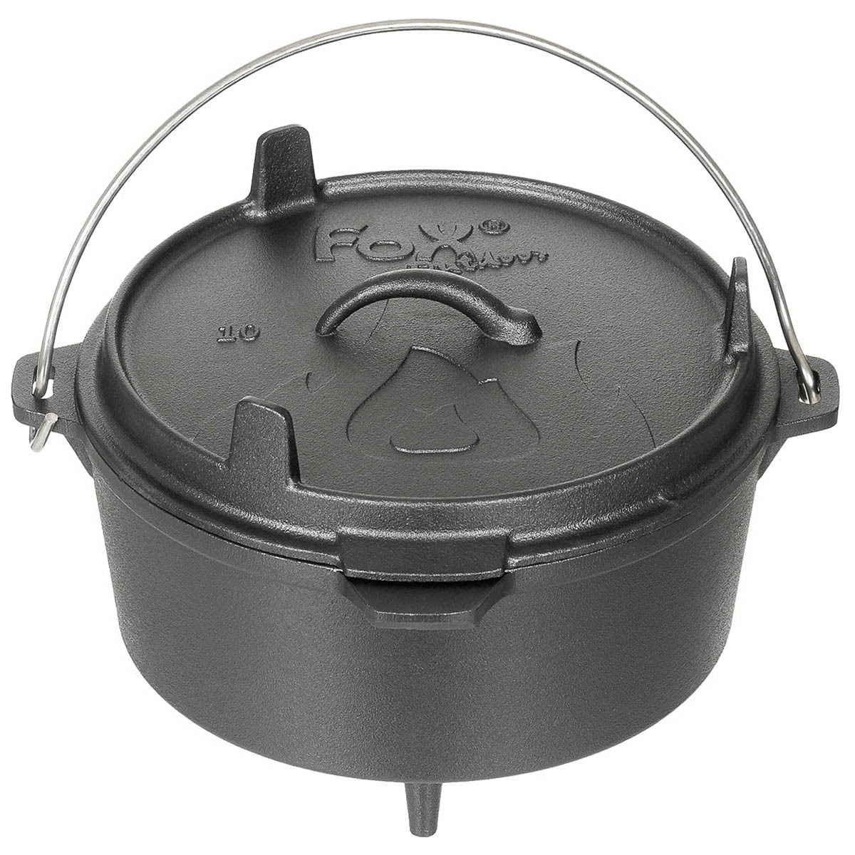 Oală din fontă MFH Fox Outdoor Dutch Oven - 3,8 l