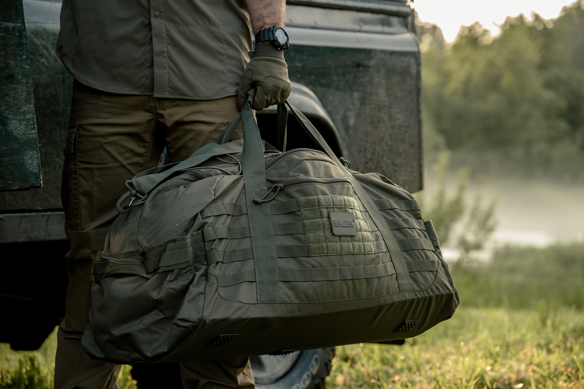 Geantă Mil-Tec US Combat Parachute Cargo Large 105 l - Olive