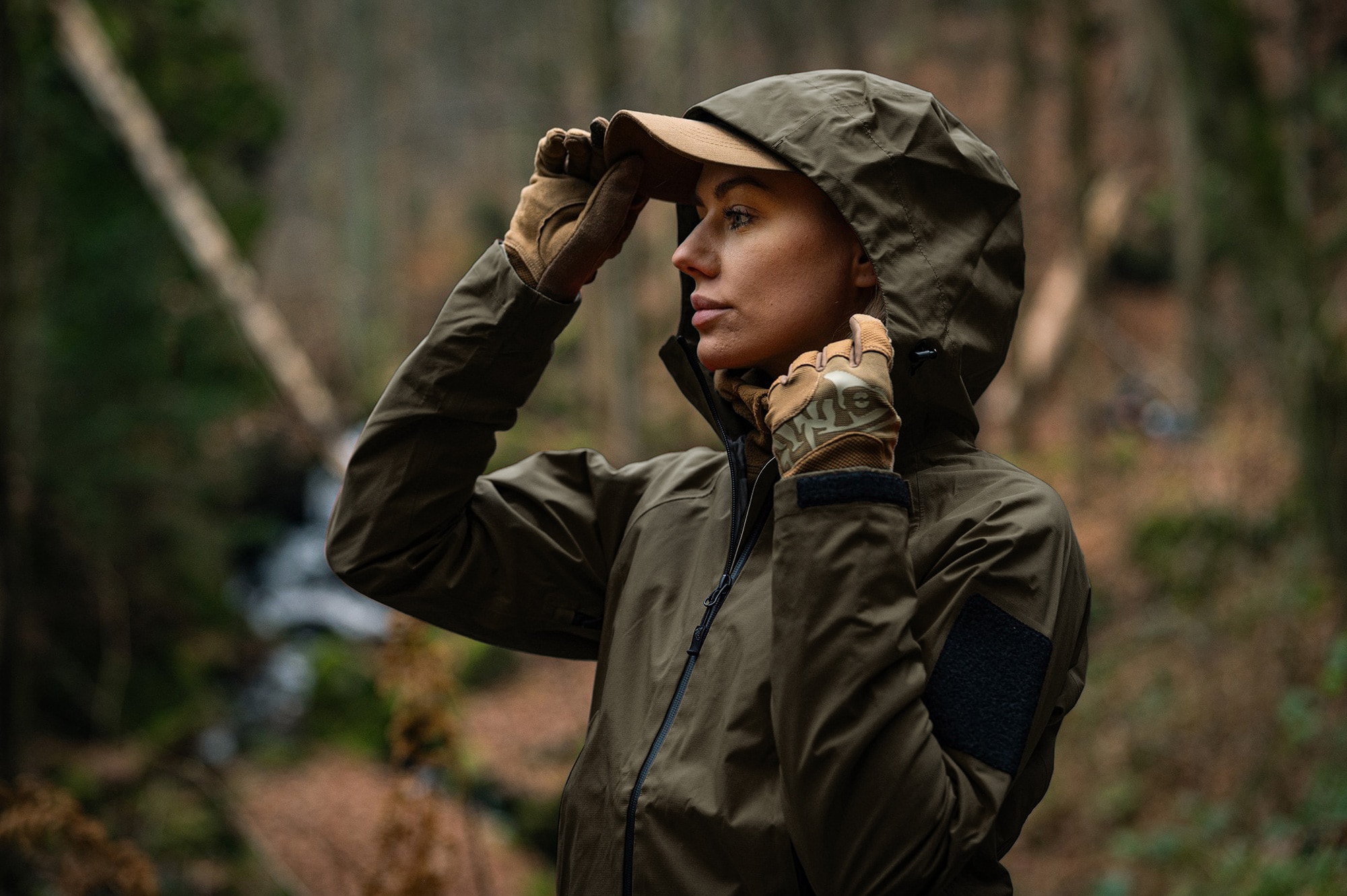 Geacă de damă Helikon-Tex Squall Hardshell - Taiga Green