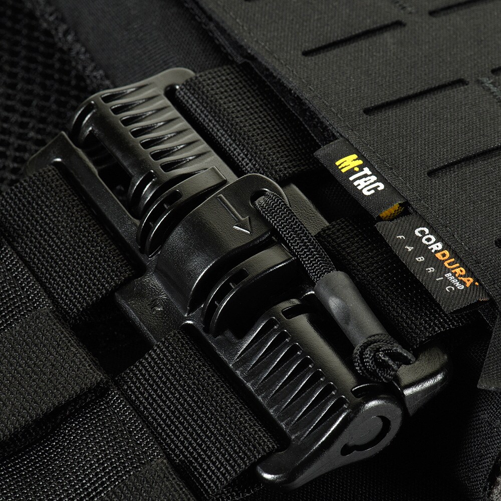 Vestă tactică tip Plate Carrier M-Tac Cuirass Fast QRS Gen. II Black - pentru plăci balistice L/XL