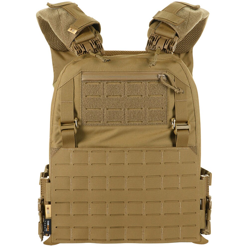 Vestă tactică tip Plate Carrier M-Tac Cuirass Fast QRS Gen. II Coyote - pentru plăci balistice L/XL