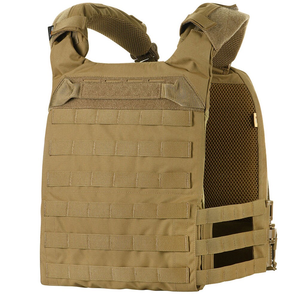 Vestă tactică tip Plate Carrier M-Tac Cuirass Fast QRS Gen. II Coyote - pentru plăci balistice L/XL