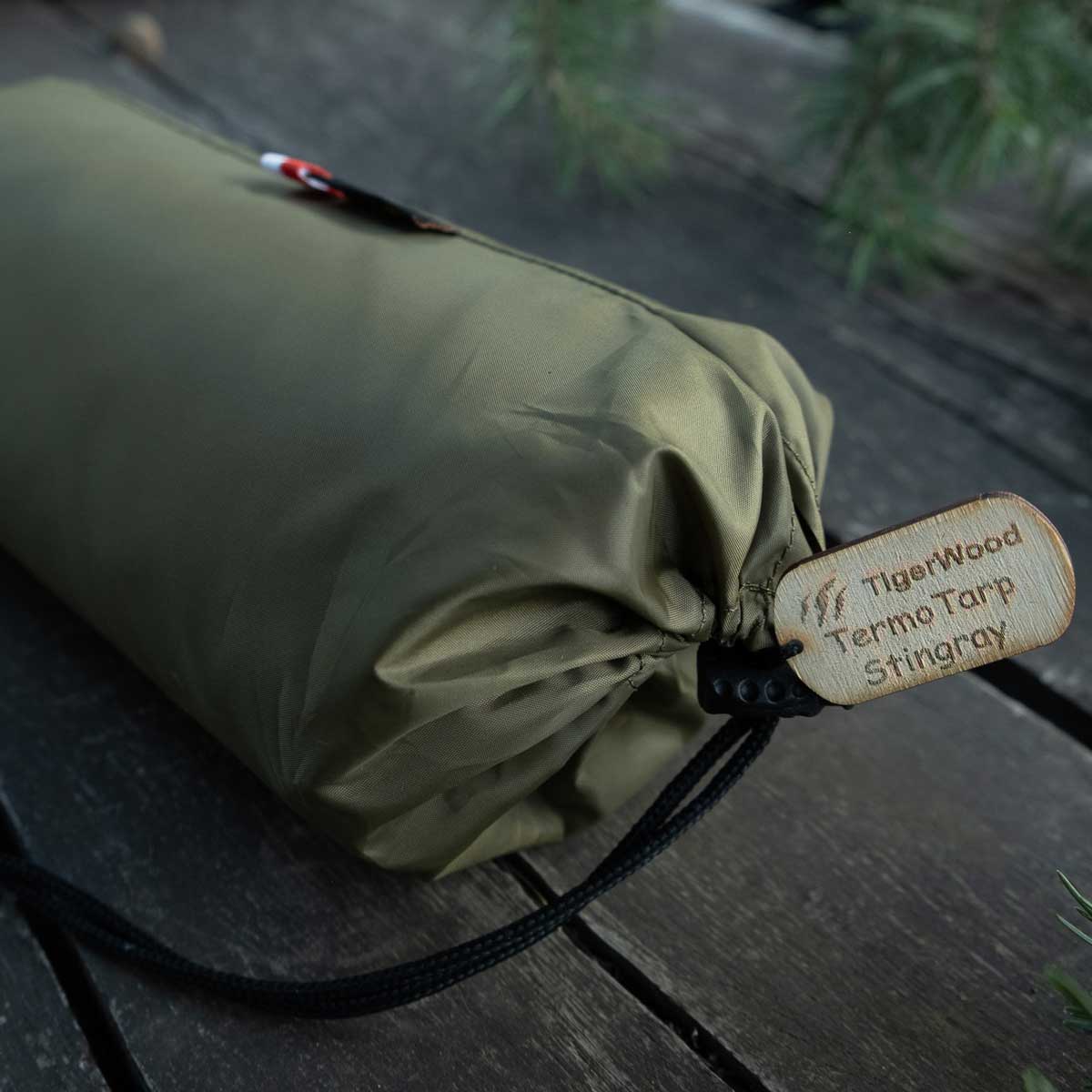 Prelată pentru camping TigerWood Termo Tarp StingRay 3,6 x 2,8 m - Olive