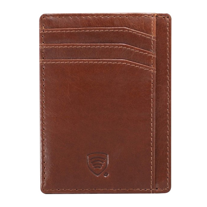 Husă de protecție din piele RFID Stop Koruma pentru card de plată - Brown