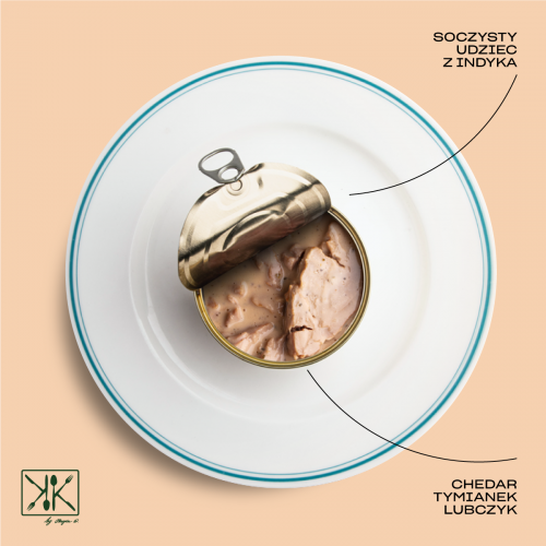 Conservă alimentară Ed Red - Curcan în sos de brânză și ierburi 270 g