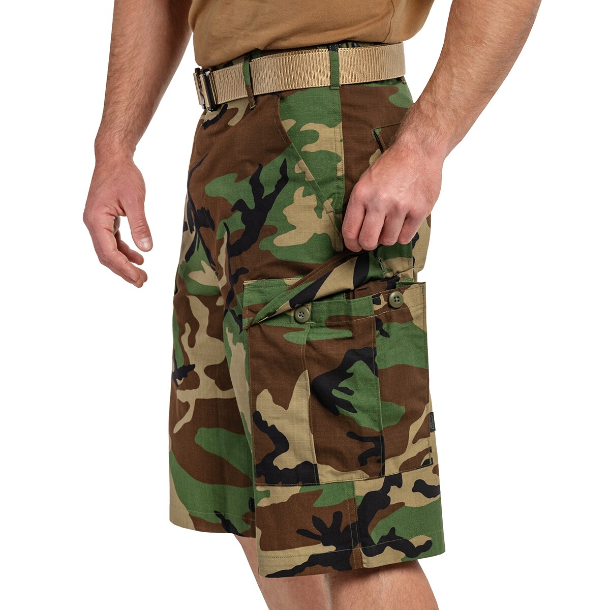 Pantaloni scurți Helikon-Tex BDU PoliCotton Ripstop - US Woodland