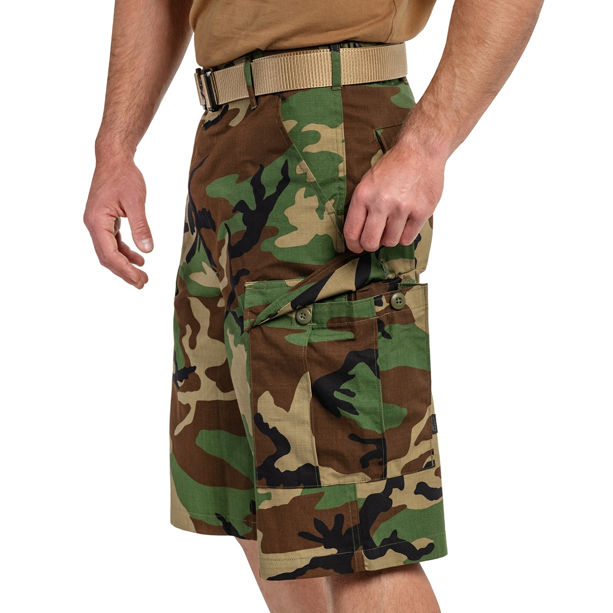 Pantaloni scurți Helikon BDU PoliCotton Ripstop - US Woodland