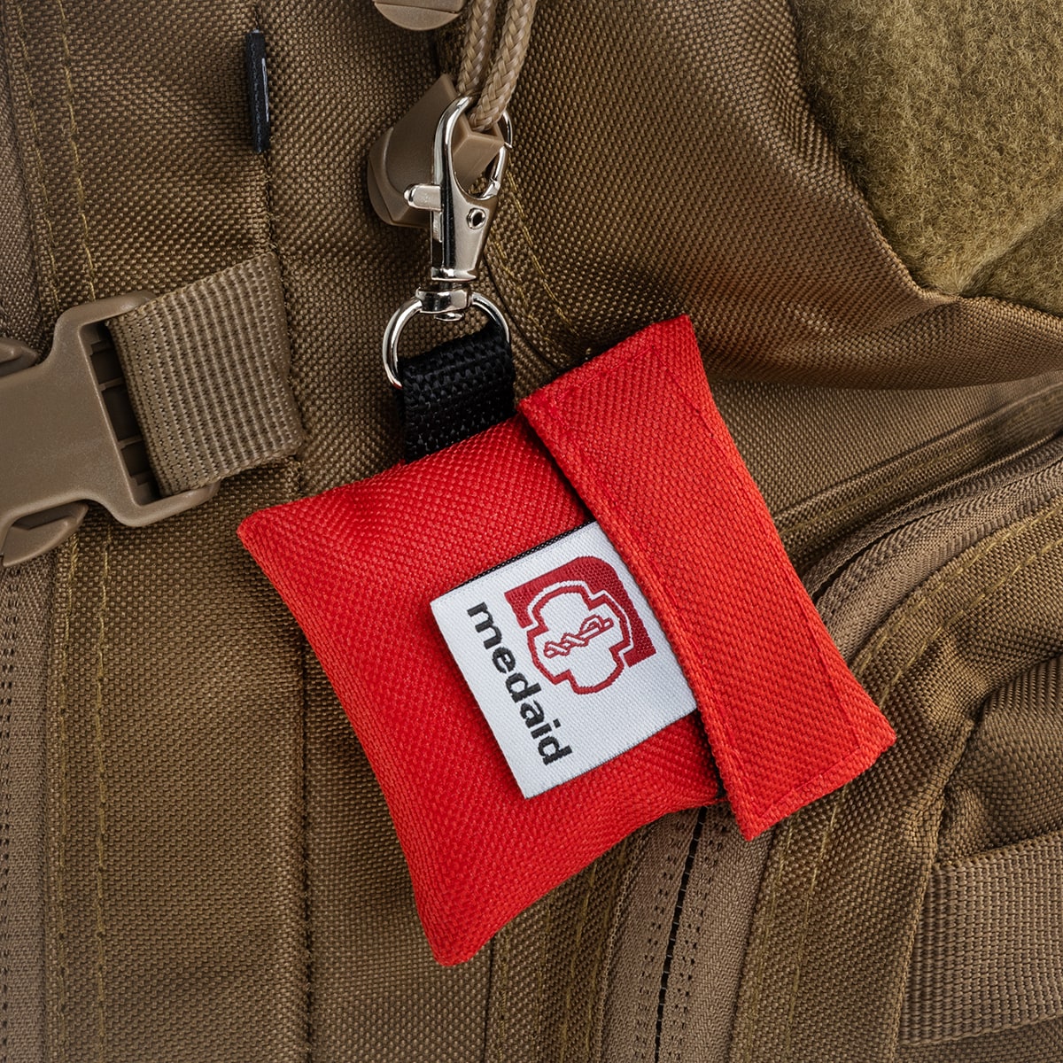 Trusă de prim ajutor tip breloc Medaid Mini - Roșie