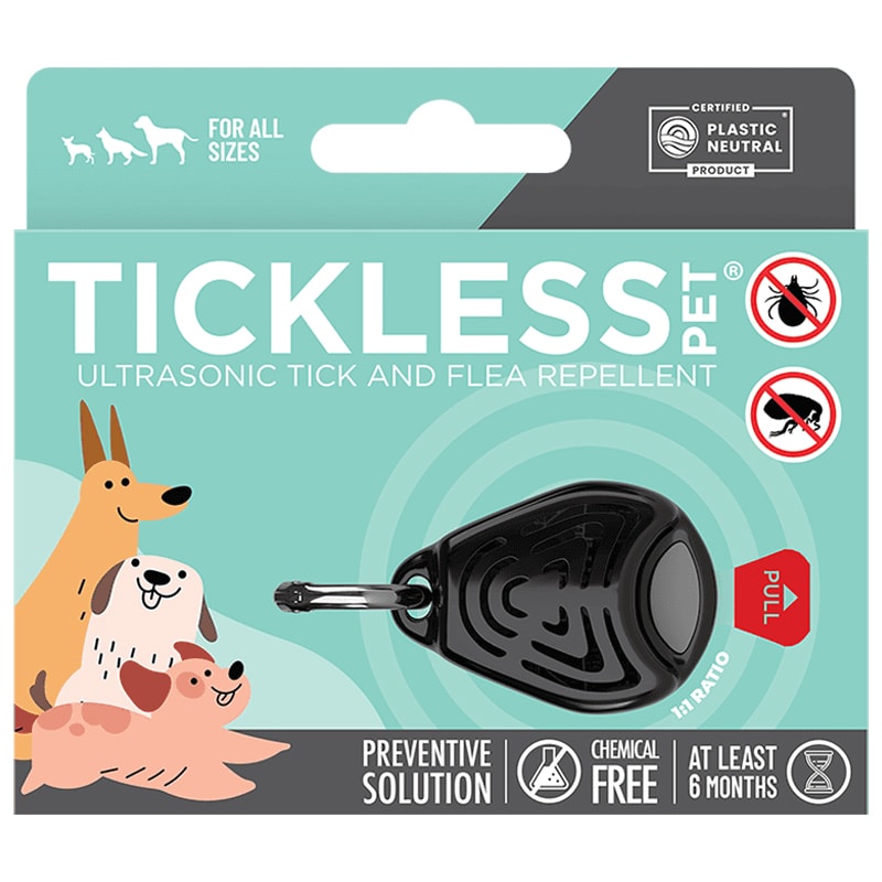 Dispozitiv pentru protecție ultrasonică împotriva căpușelor TickLess Pet - pentru animale de companie - Black