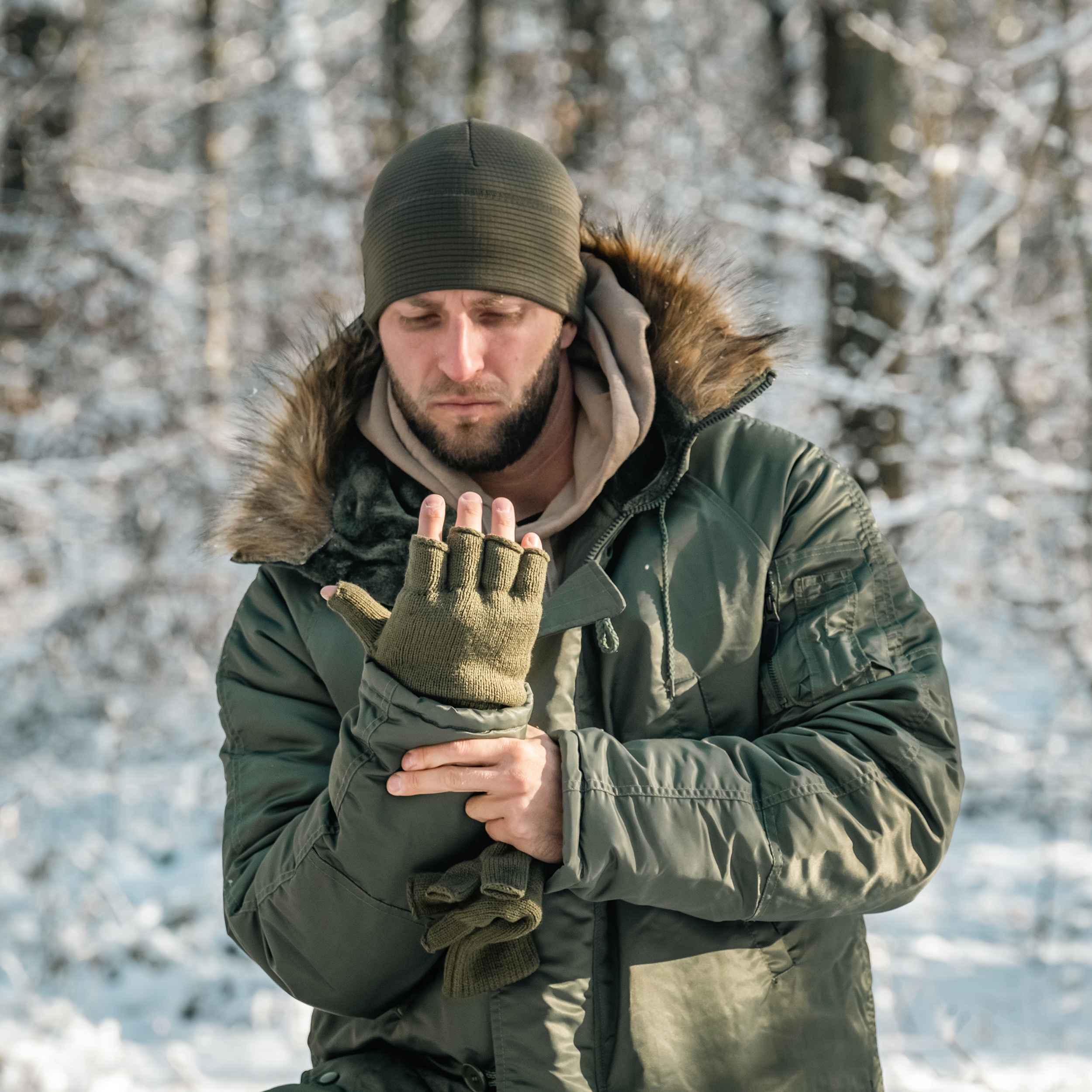 Căciulă Mil-Tec Quick Dry - Olive