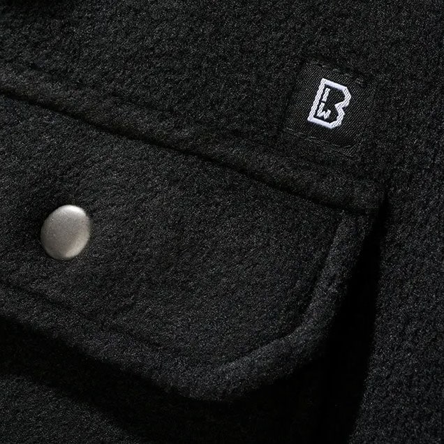 Cămașă Brandit Jeff Fleece Long Sleeve - Black
