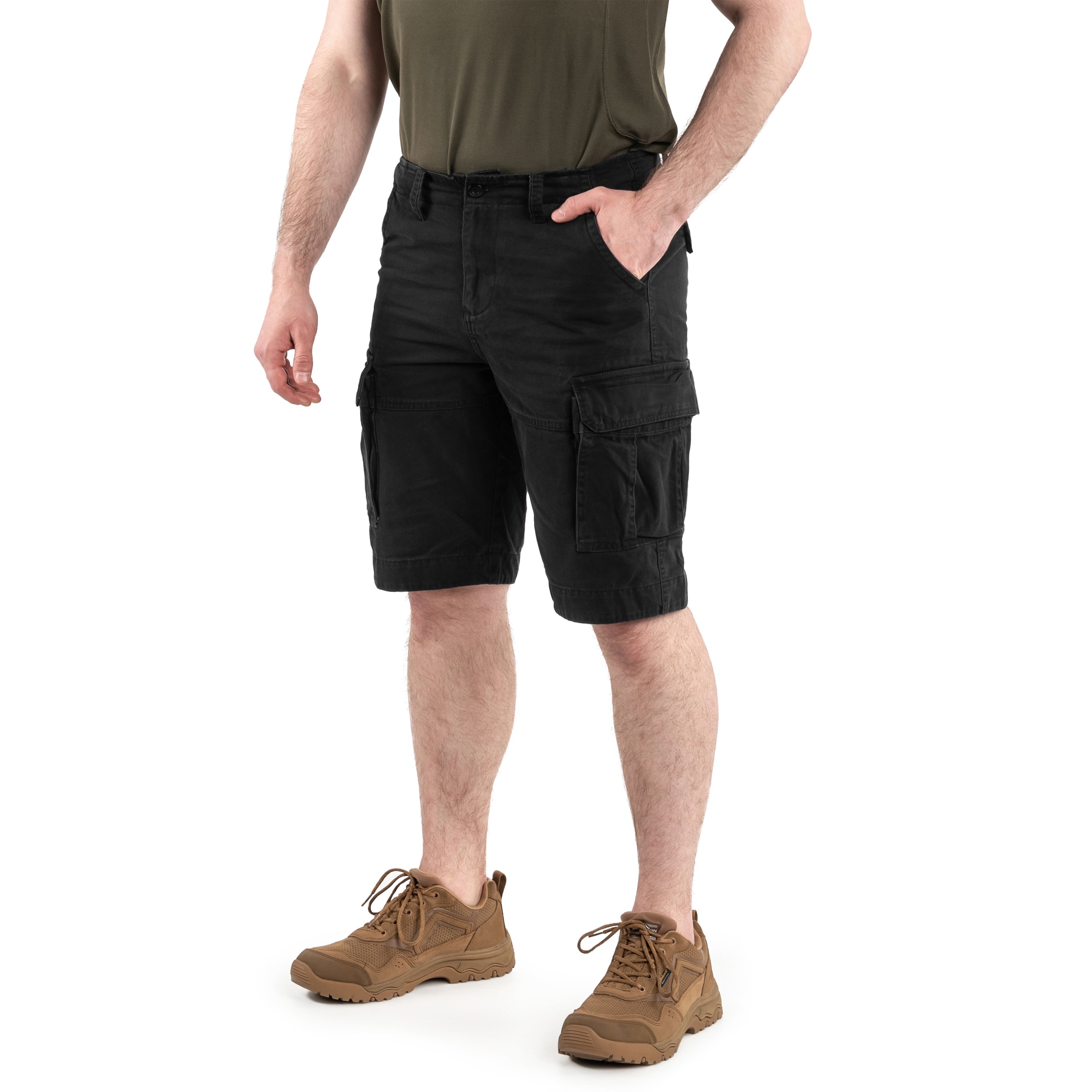 Pantaloni scurți Mil-Tec Vintage Prewash - Black