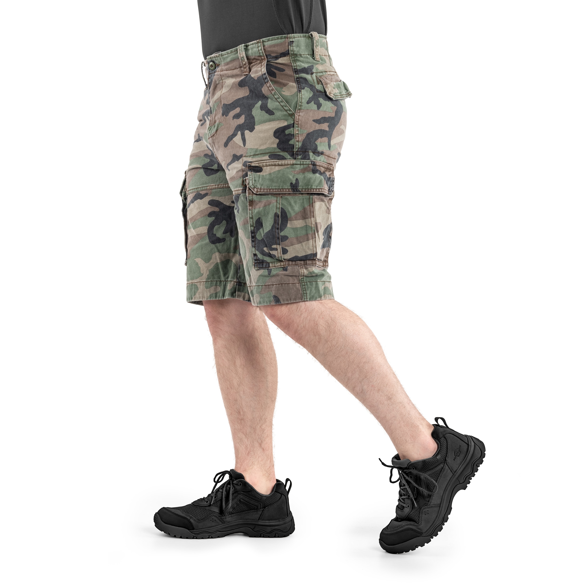 Pantaloni scurți Mil-Tec Vintage Prewash - Woodland