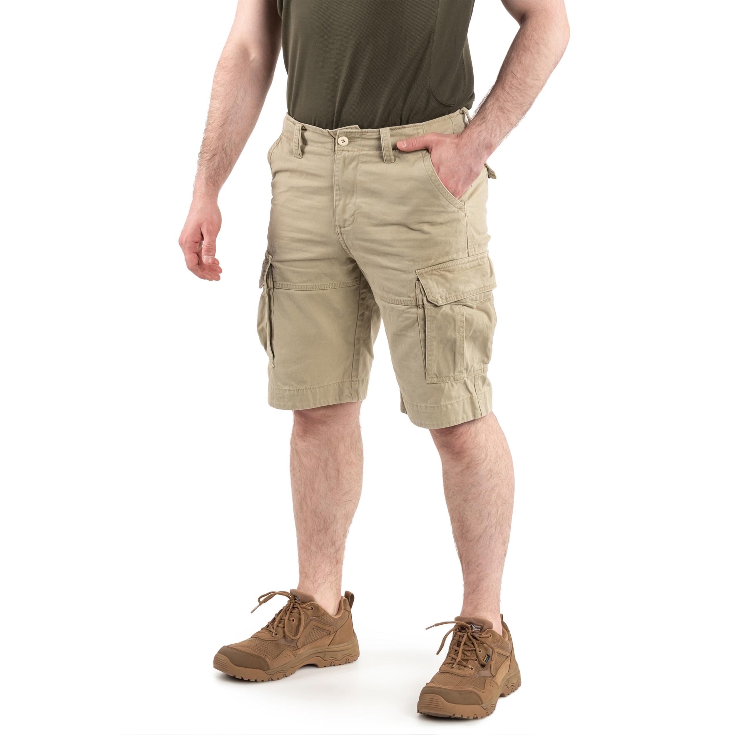 Pantaloni scurți Mil-Tec Vintage Prewash - Khaki