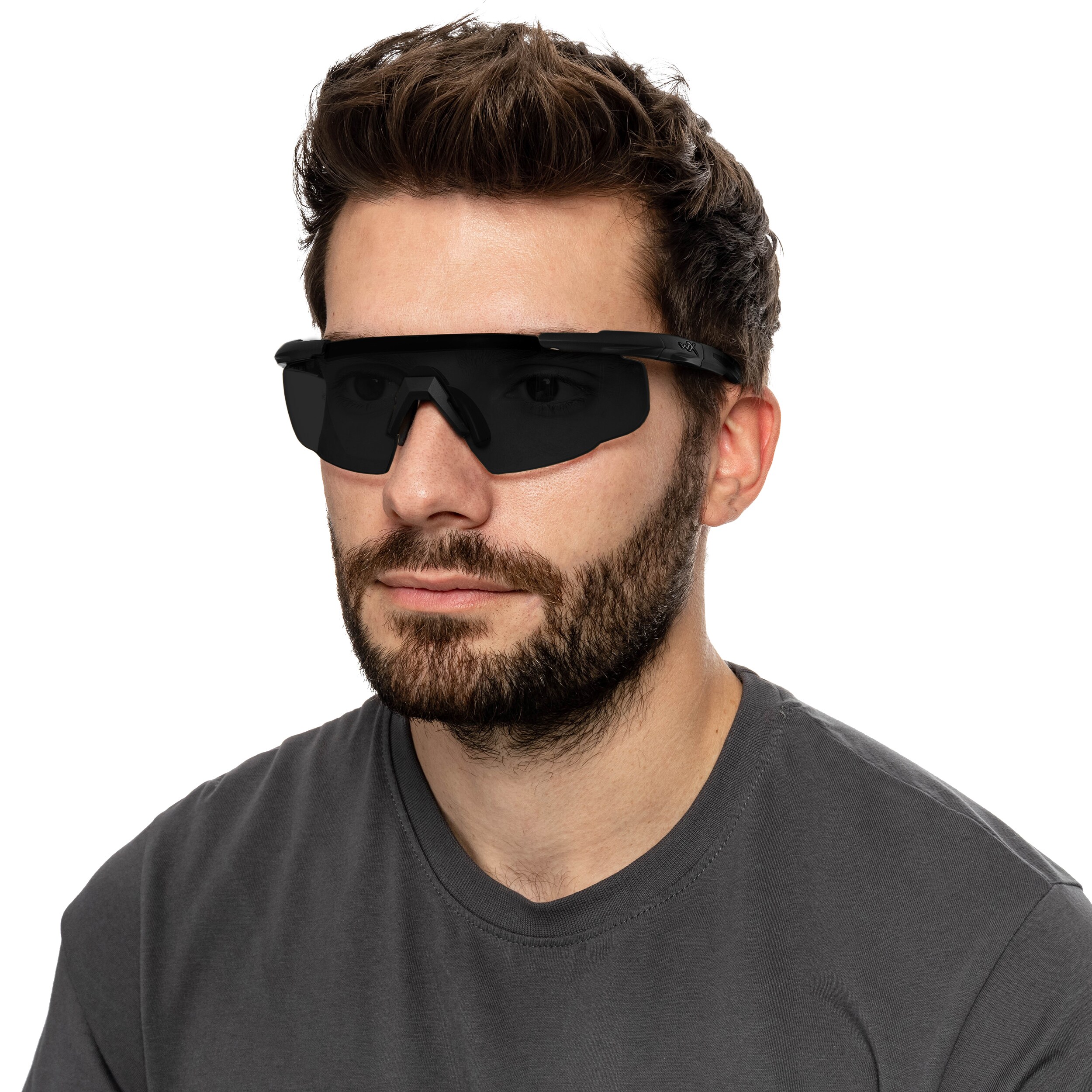 Ochelari tactici Wiley X Saber Advanced Set 3în1 - Smoke/Rust/Vermillion/Matte Black