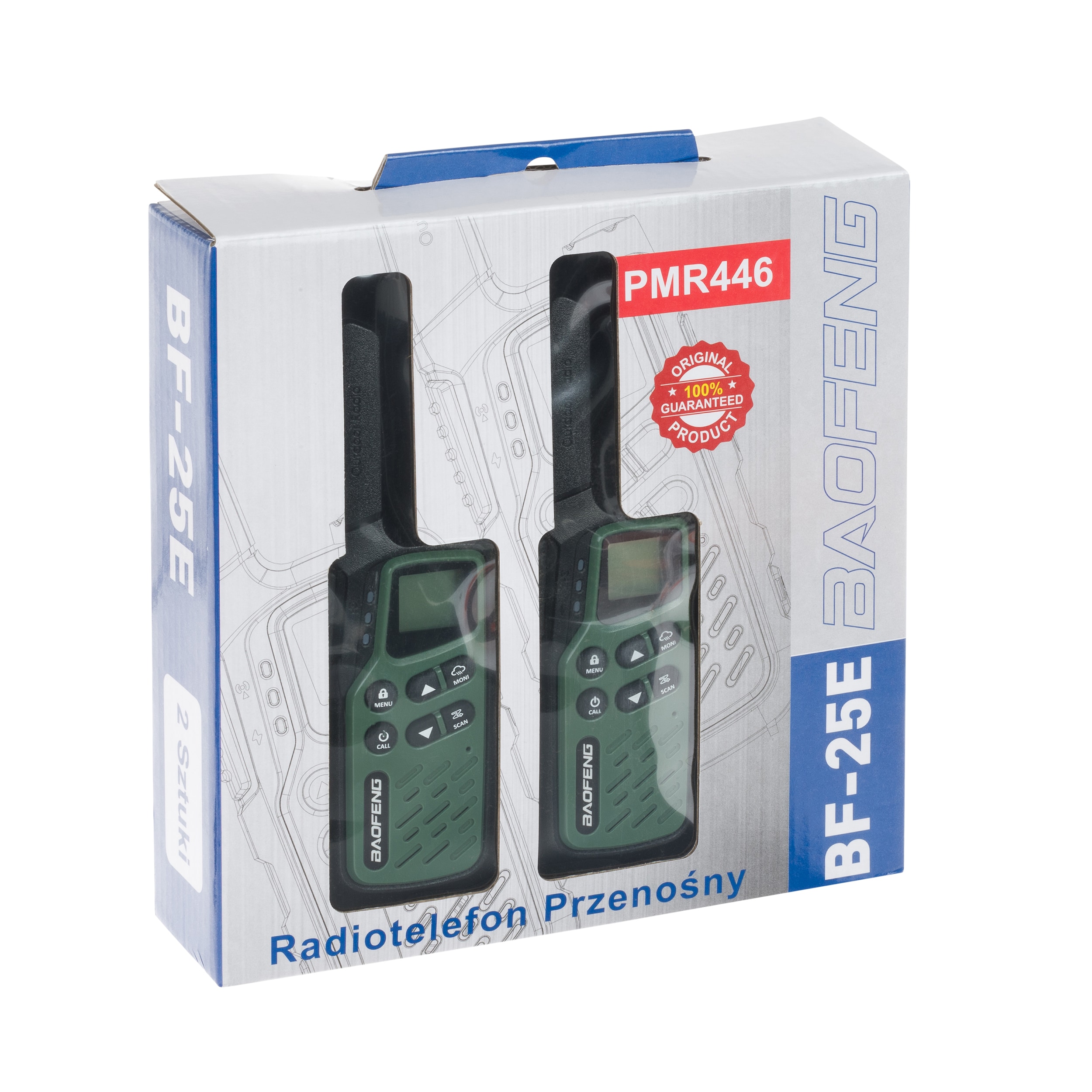 Radiotelefon Baofeng BF-25E PMR 2 buc. - Green