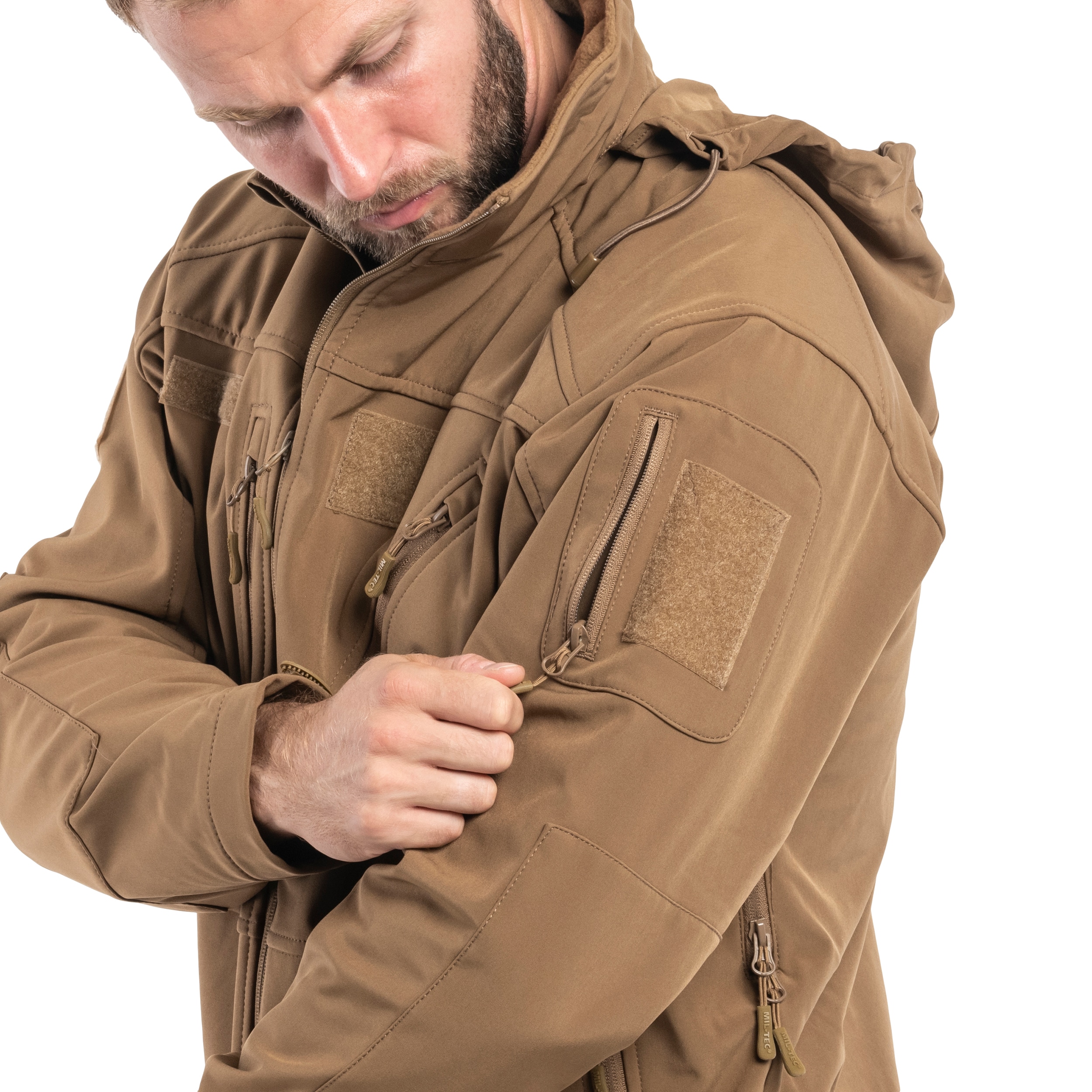 Geacă Mil-Tec SCU 14 Softshell - Dark Coyote