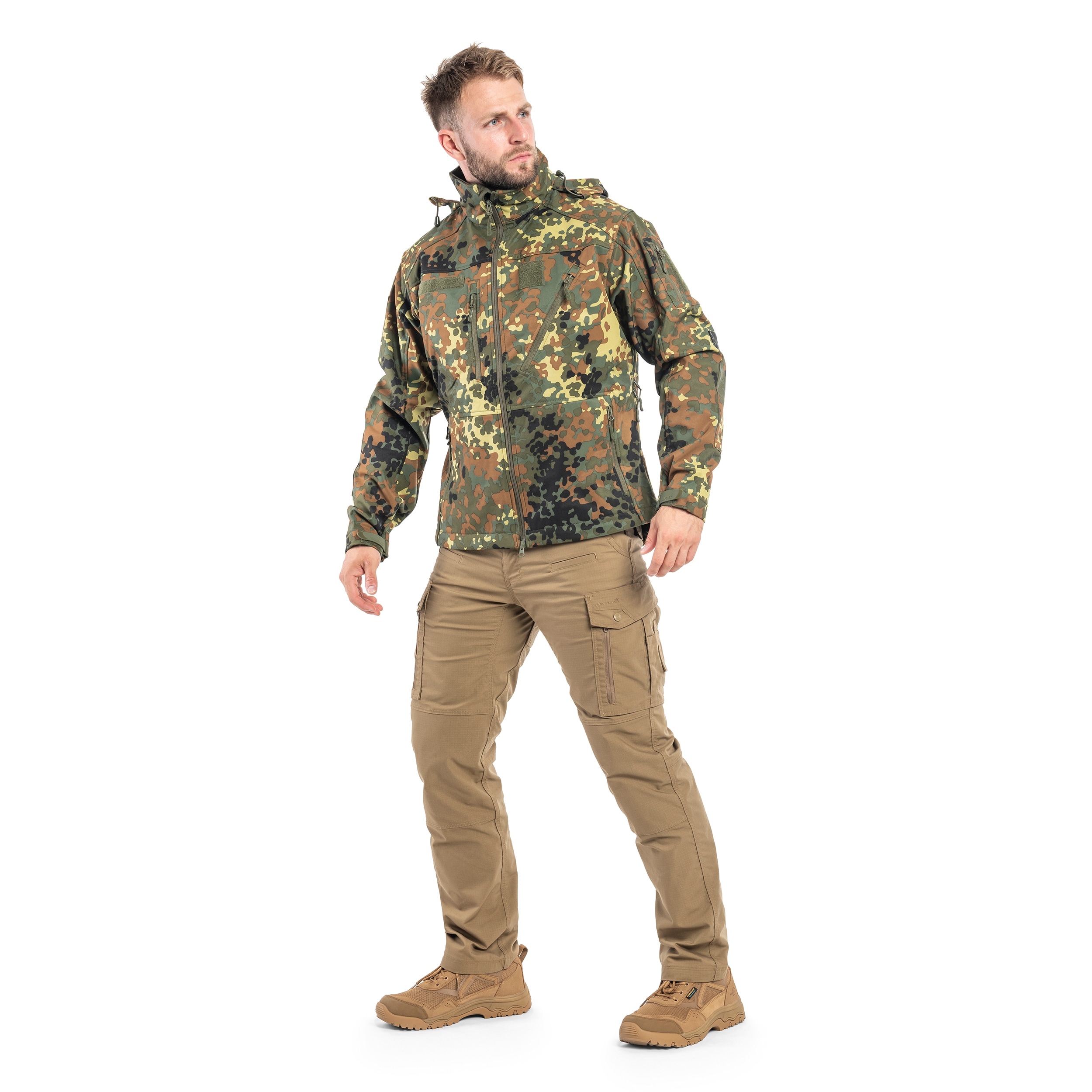 Geacă Mil-Tec SCU 14 Softshell - Flecktarn