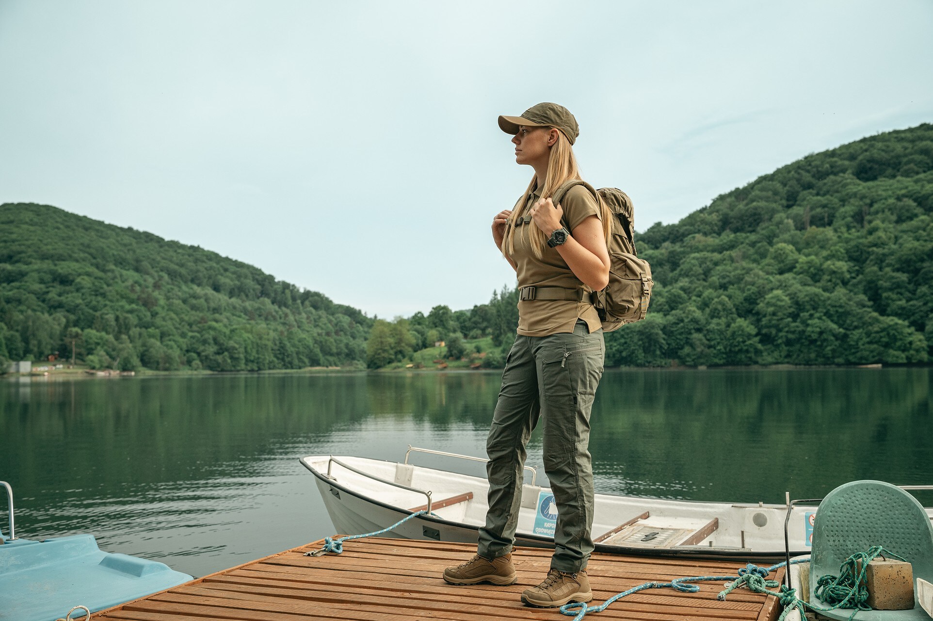 Pantaloni de damă Helikon Women's UTP Resized PolyCotton Rip-Stop - Olive Drab