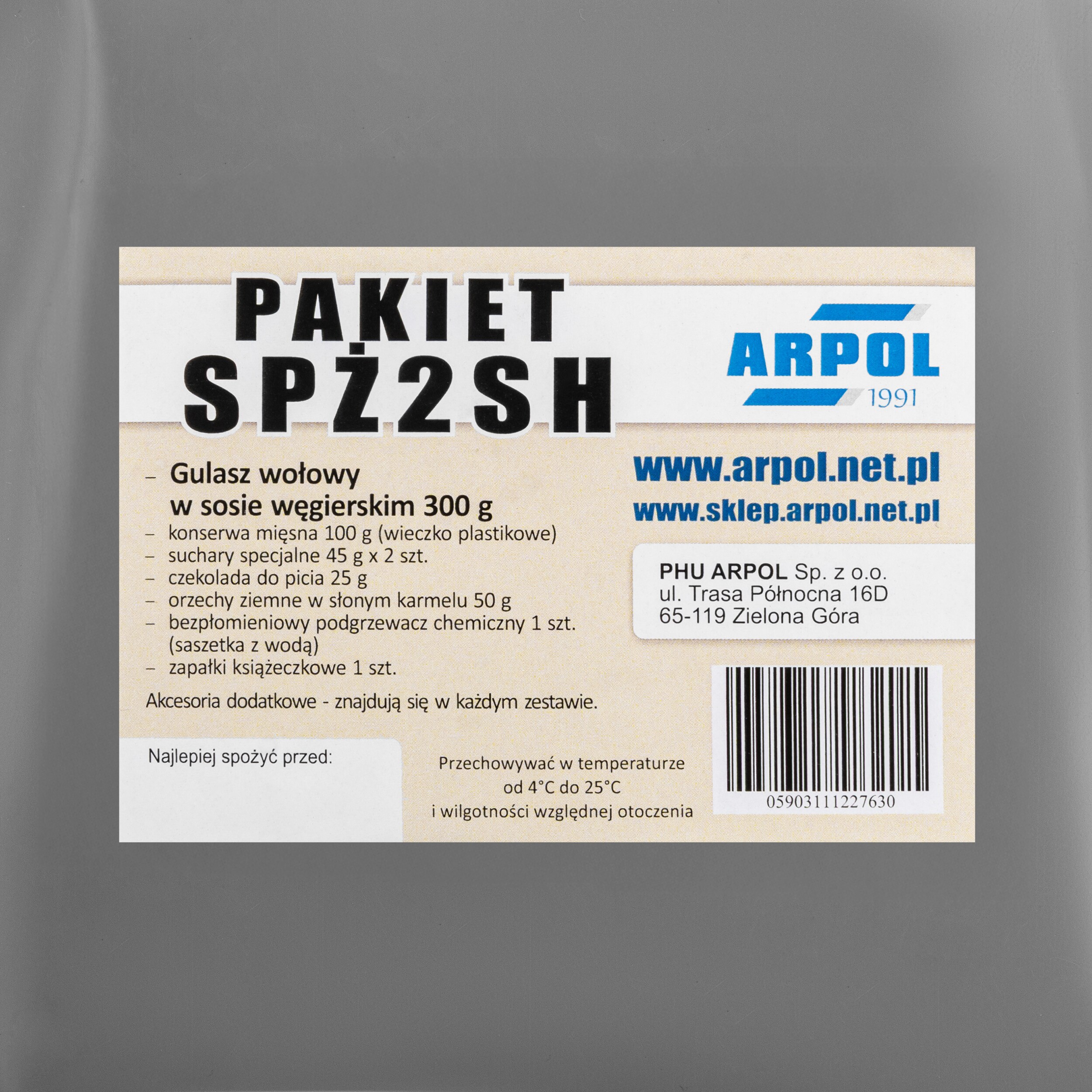 Rație alimentară a trăgătorului Arpol SPŻ2SH - Gulaș 300 g