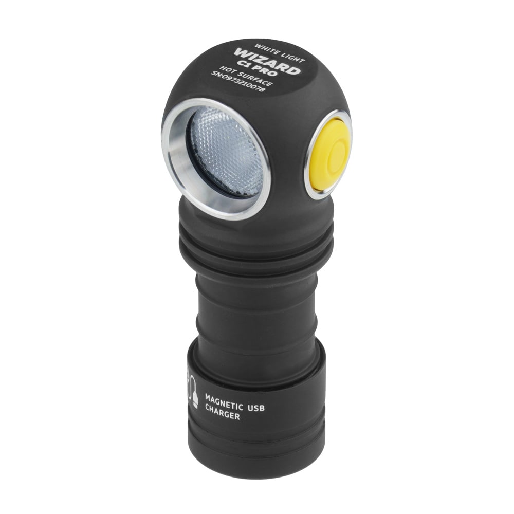 Lanternă frontală și unghiulară Armytek Wizard C1 Pro Magnet USB White - 1000 lumeni