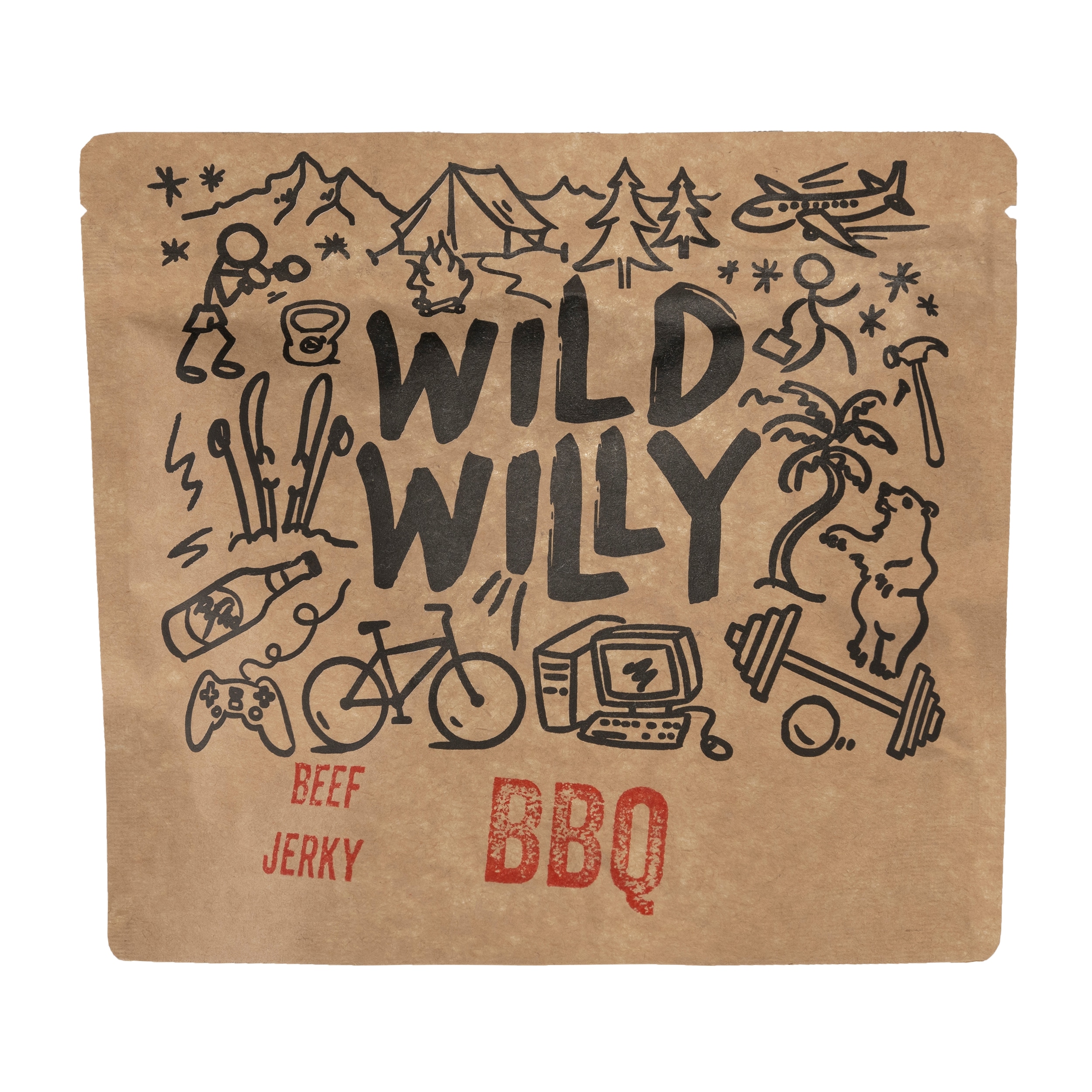 Carne de vită uscată Wild Willy Beef Jerky BBQ - 100 g