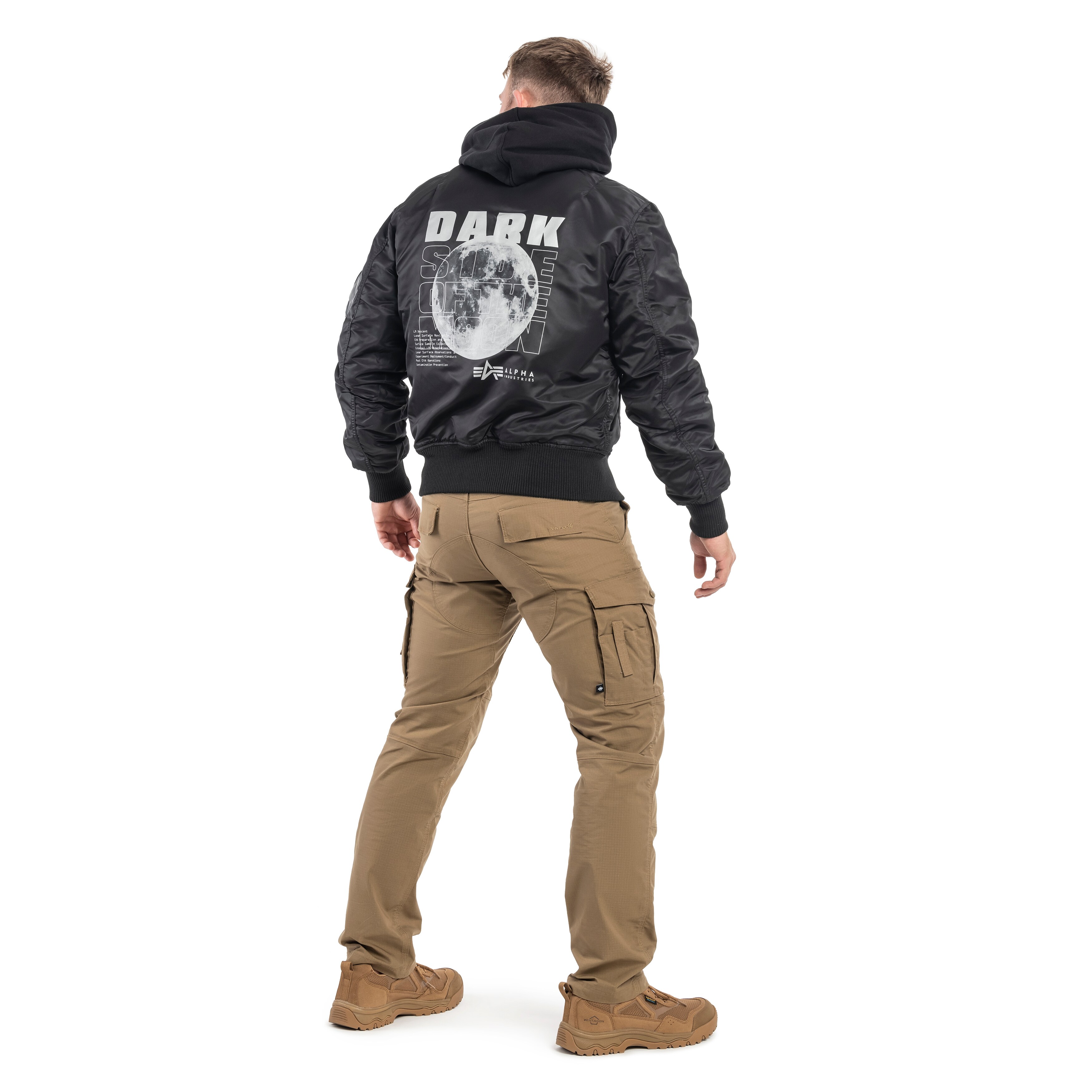 Geacă Alpha Industries MA-1 VF Hood Dark Side - Black/Reflective