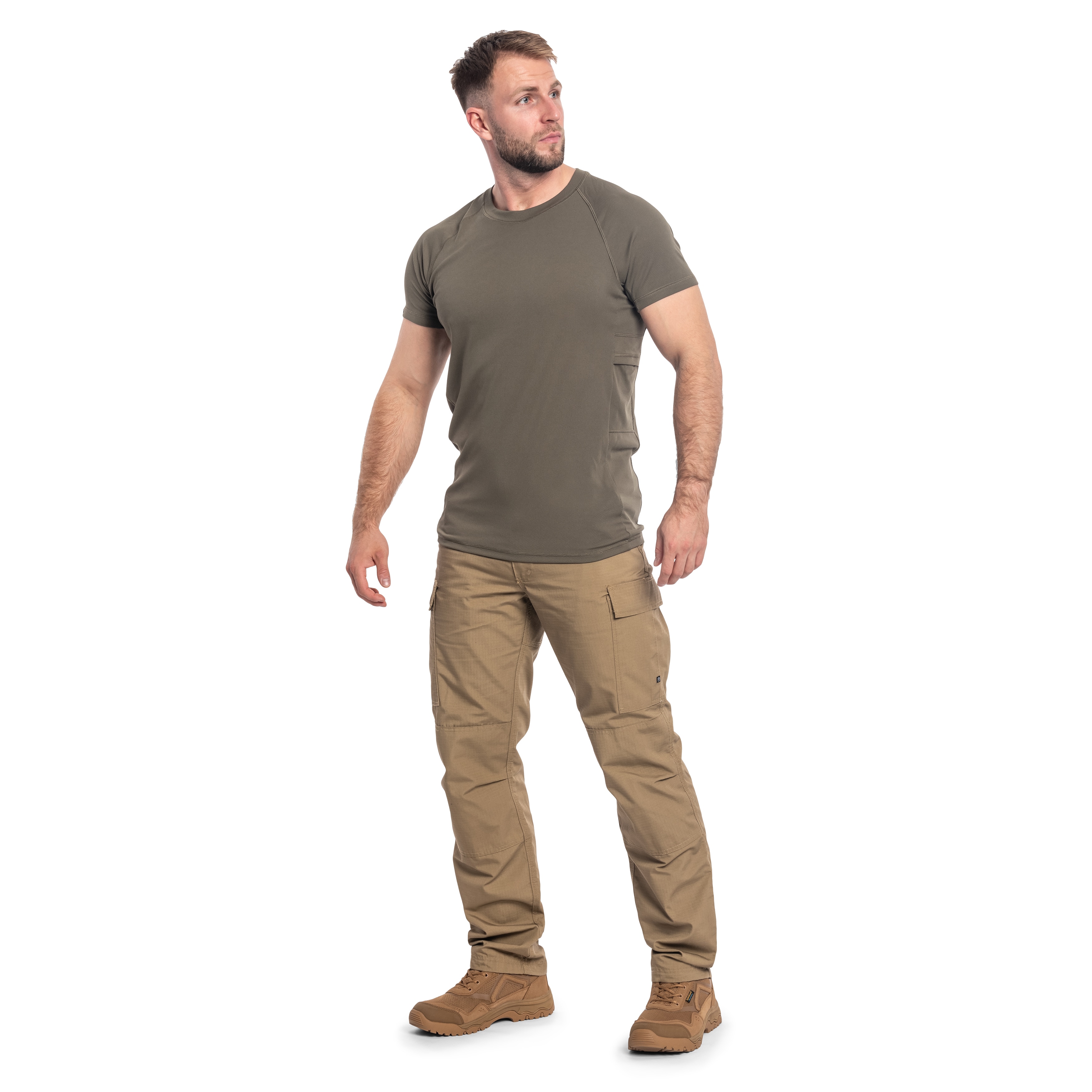 Tricou termoactiv Helikon Quickly Dry Functional K/R - Olive Green