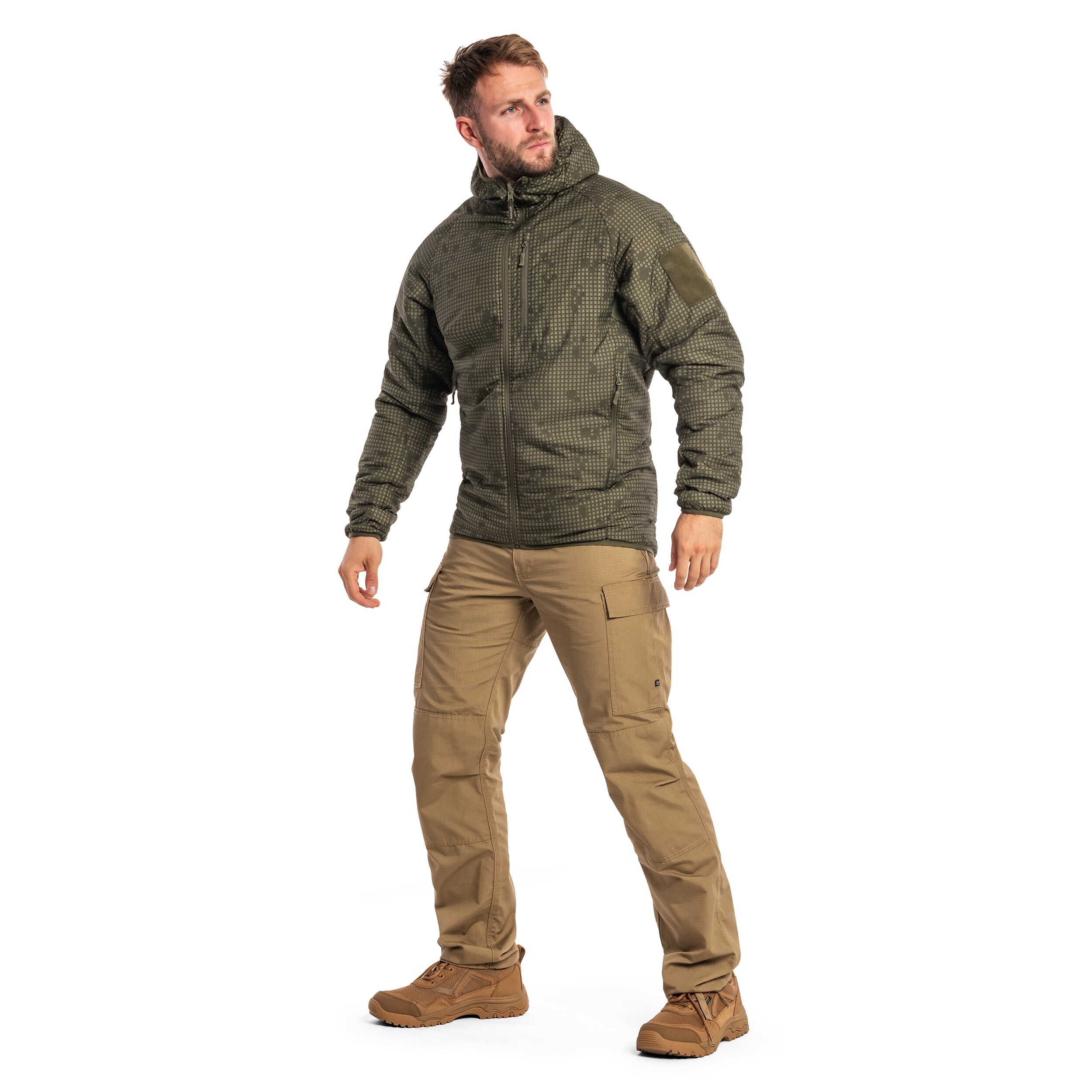 Geacă cu două fețe Helikon Wolfhound Hoodie - Desert Night Camo/US Desert