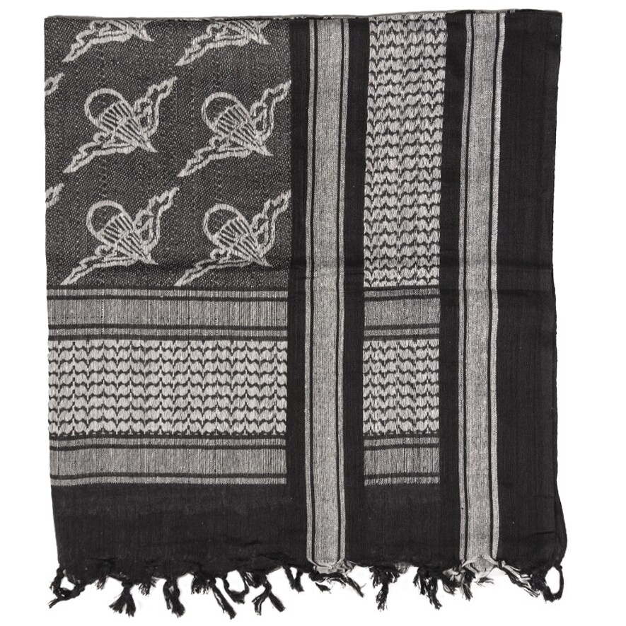Eșarfă de protecție tip Arafat Mil-Tec Paratrooper - Black/White