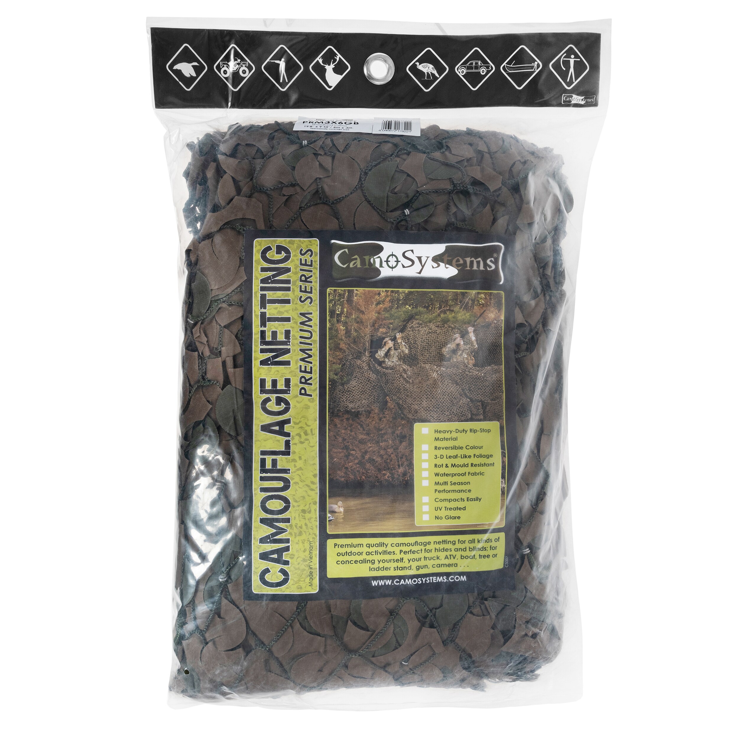 Plasă de camuflaj Mil-Tec CamoSystems Basic 3 x 6 m - Woodland