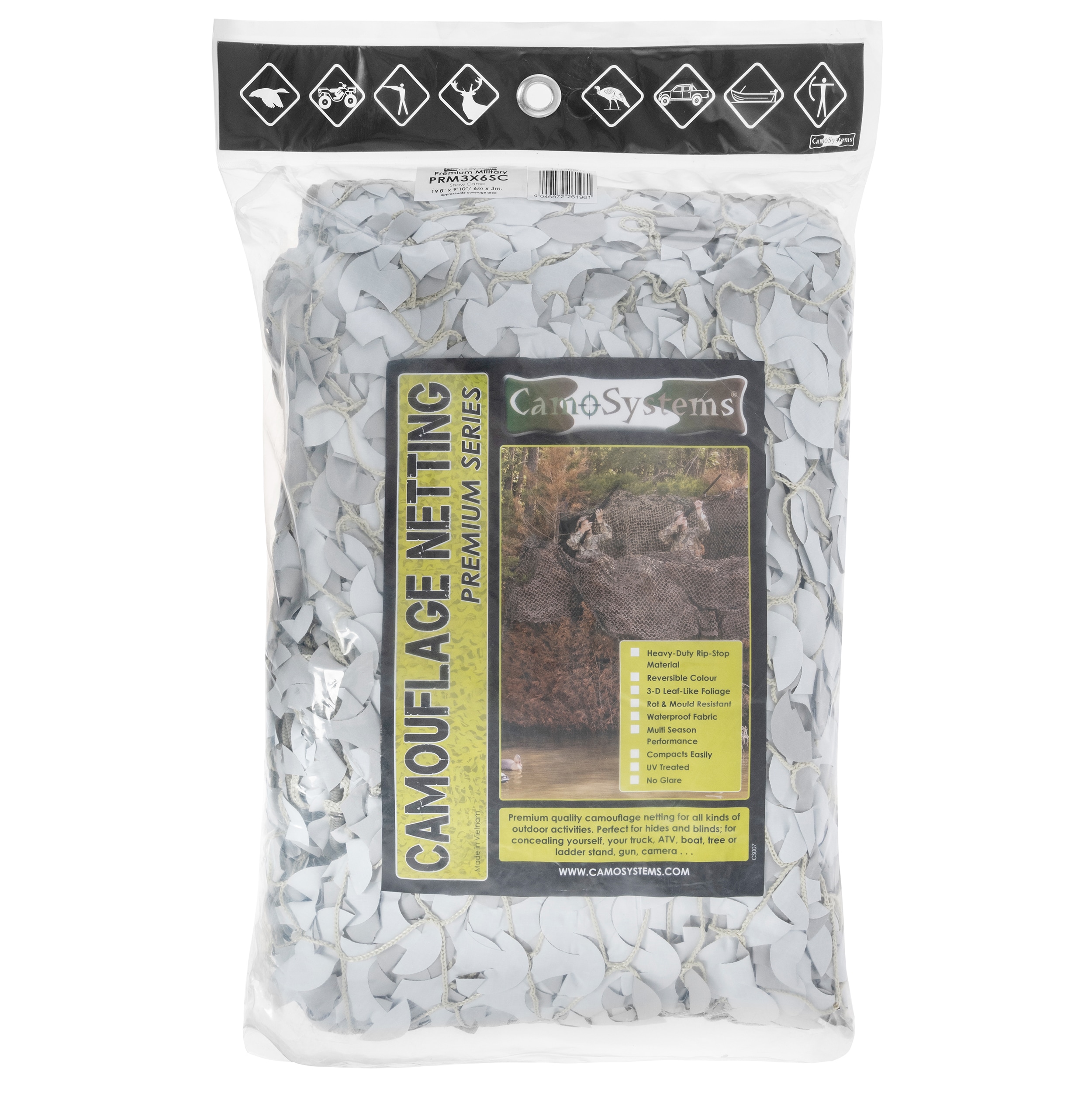 Plasă de camuflaj Mil-Tec CamoSystems Basic 3 x 6 m - White